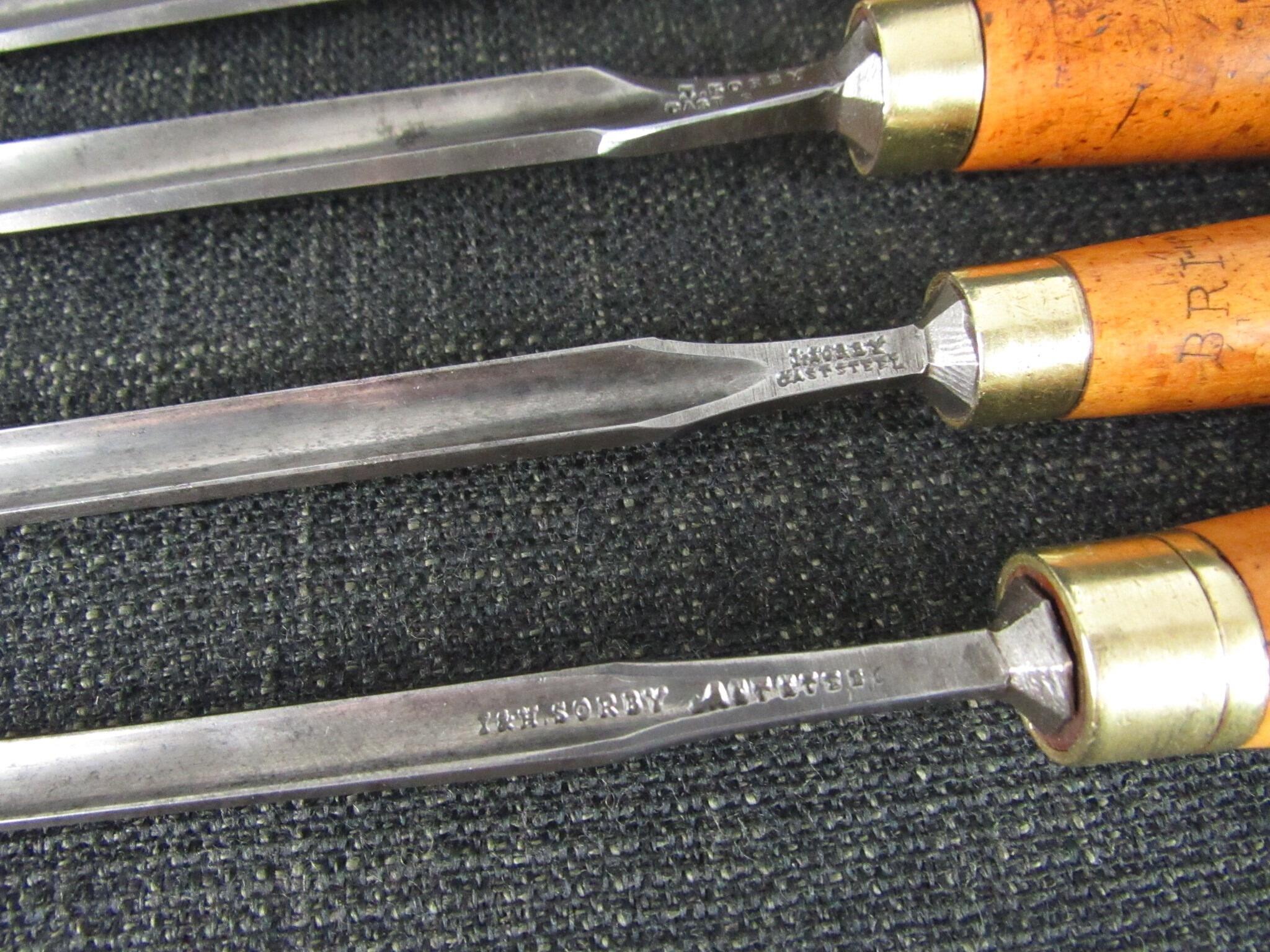 Graduated Set of 5 SORBY Firmer Gouges
