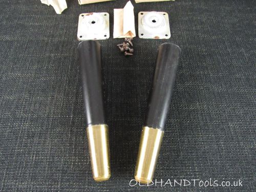 2 Unused Ebonised Furniture Legs