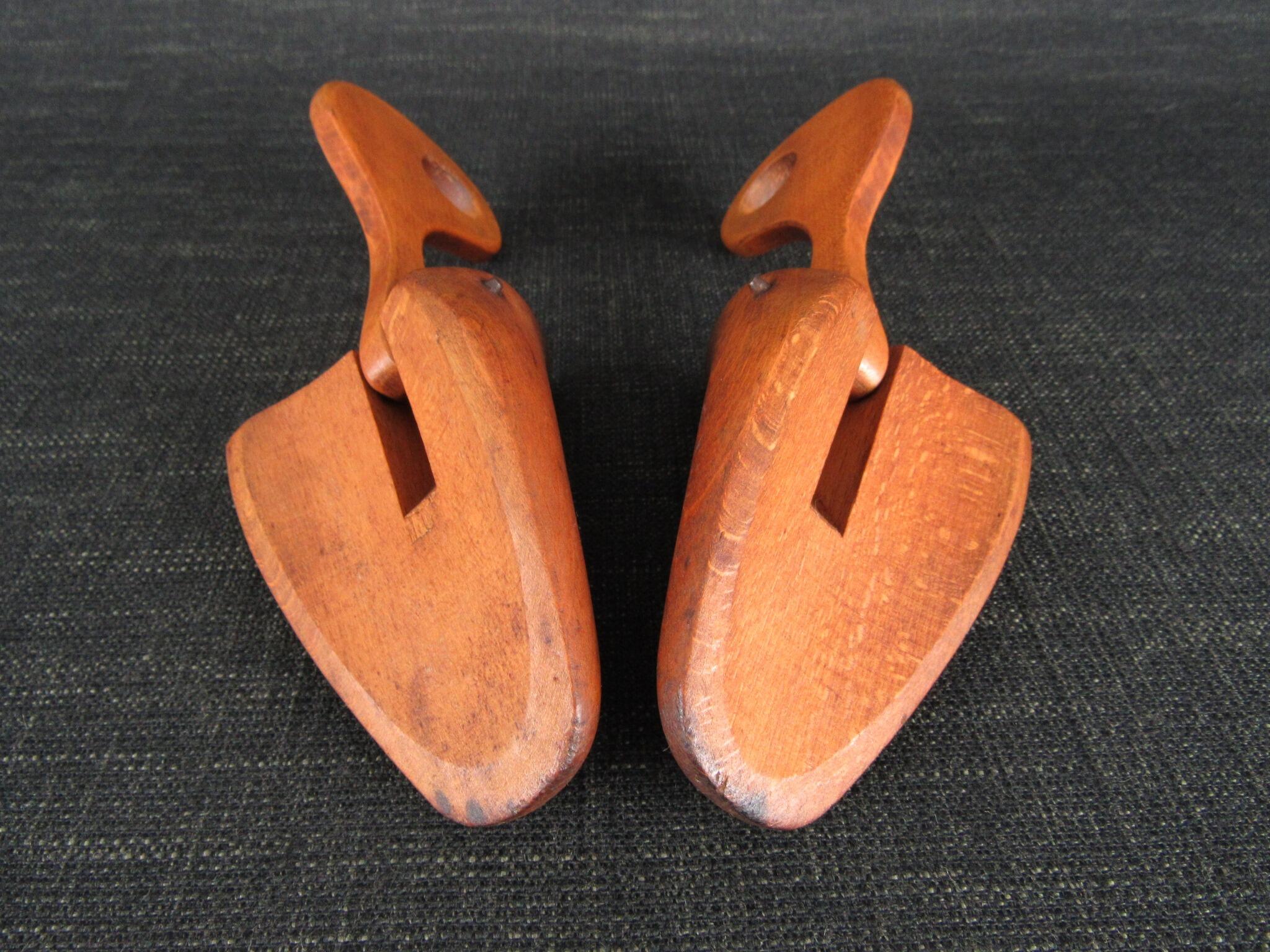 Pair of Unusual Wooden Shoe Trees or Keepers - Shoe Lasts