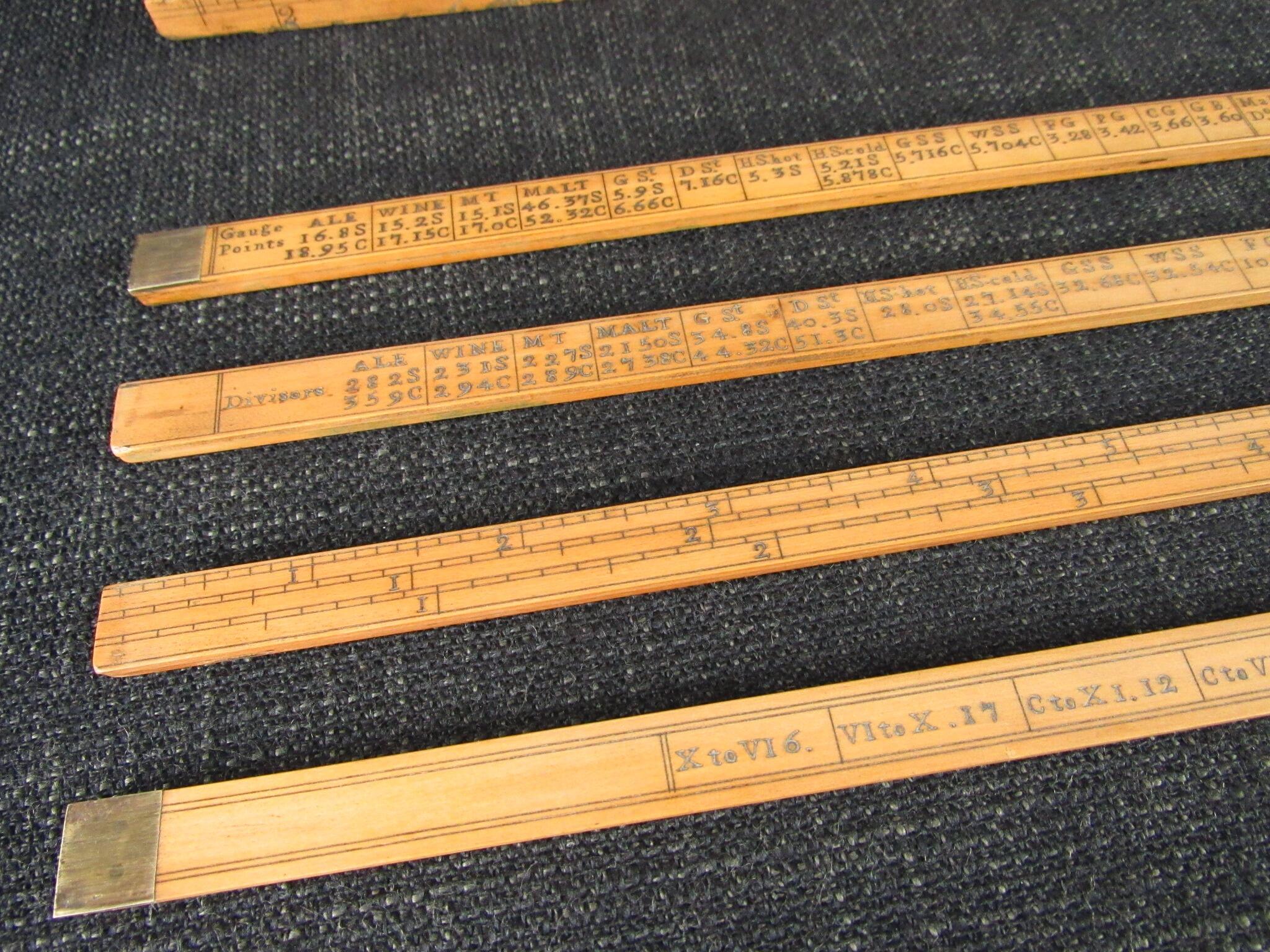 18th Century 4 Slide Gaugers' Rule by EDWARD ROBERTS