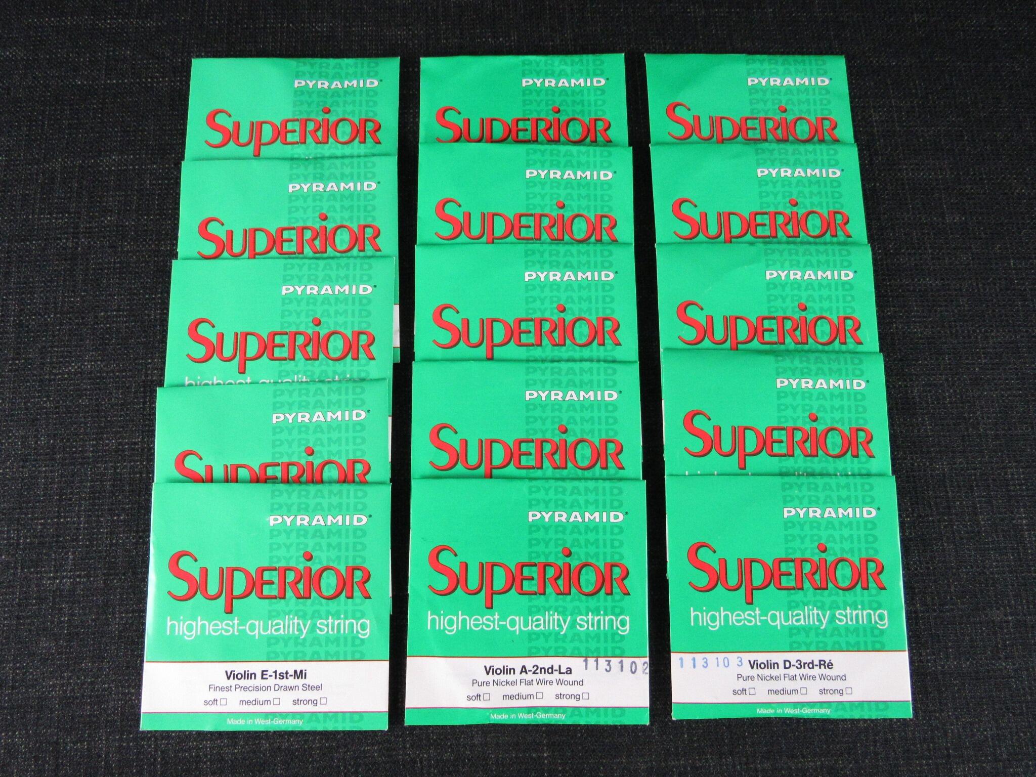 15 PYRAMID Superior Violin Strings - New Old Stock