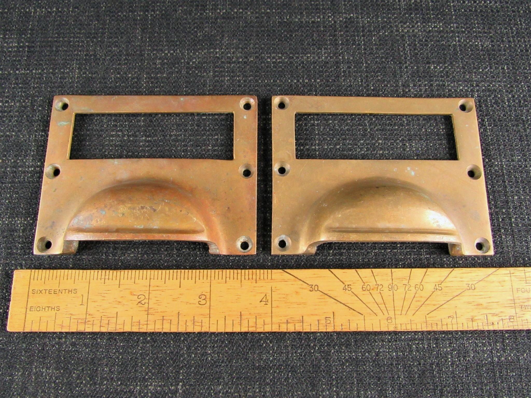 Pairs of Vintage Combination Card Frames & Pulls - each pair