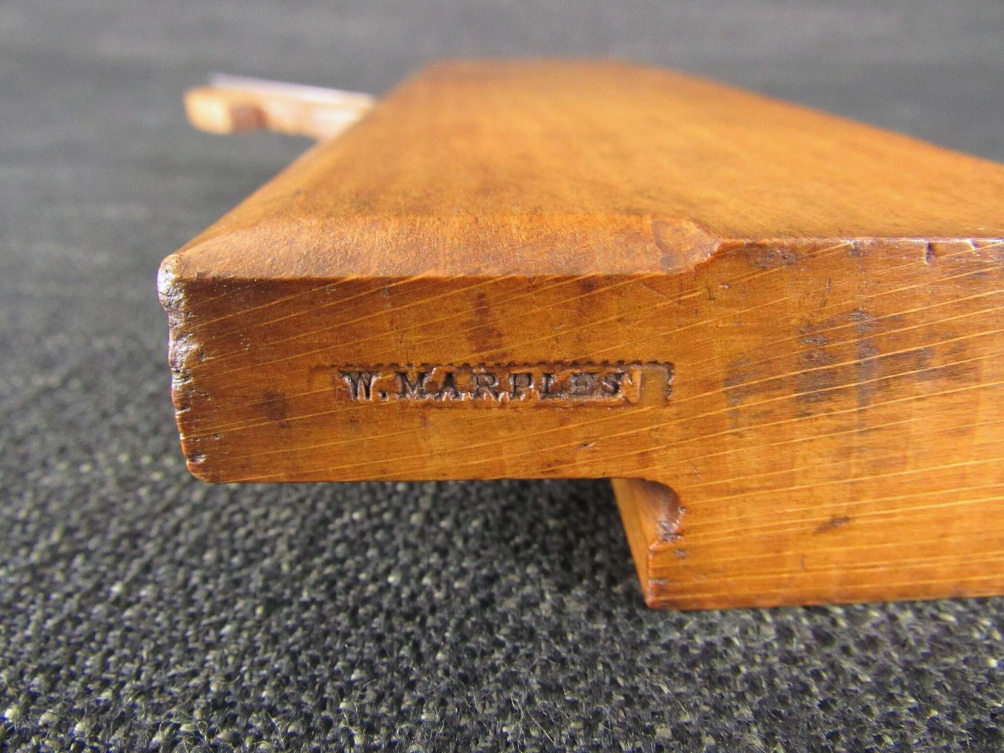No 12 Hollow Moulding Plane - Overstamped W MARPLES