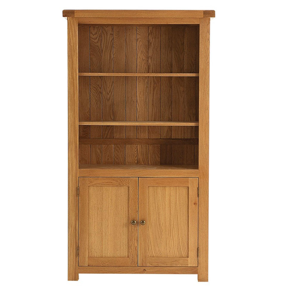Buy The Kingsford Chunky Oak Large Bookcase At Furniture Octopus