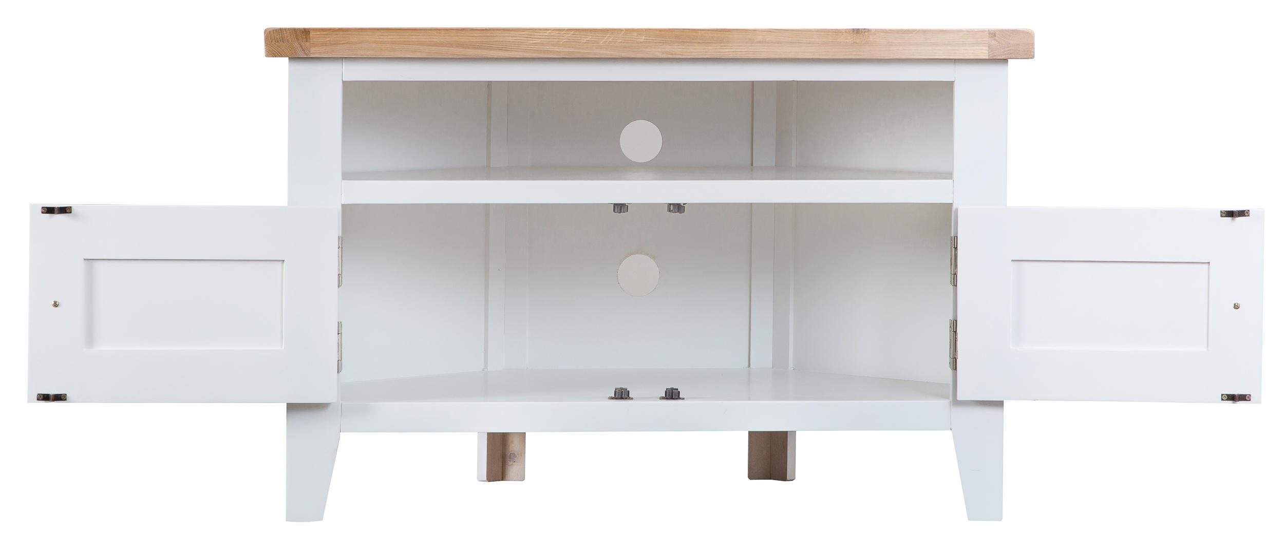 White Painted Corner Tv Stand With Oak Top At Furniture Octopus Hartwell White Corner Tv Unit Prevnext