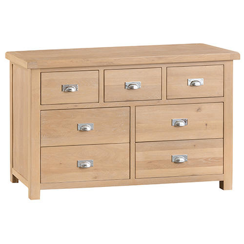 Buy The Vermont Limwashed Oak Extra Large Chest Of Drawers At