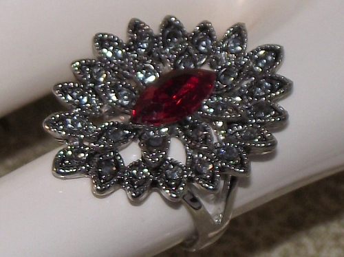 Stylish fashion dress rings with faux gemstones