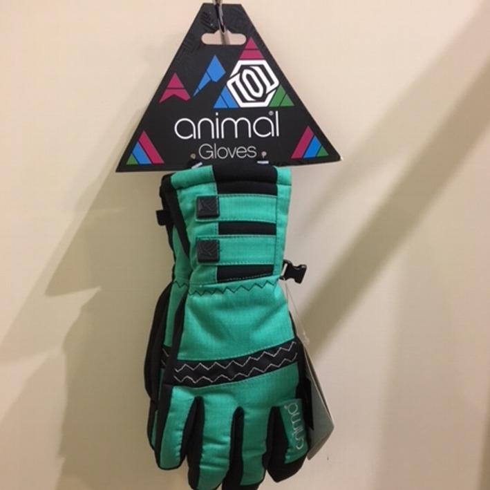 teal ski gloves