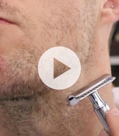 shaping beard with safety razor