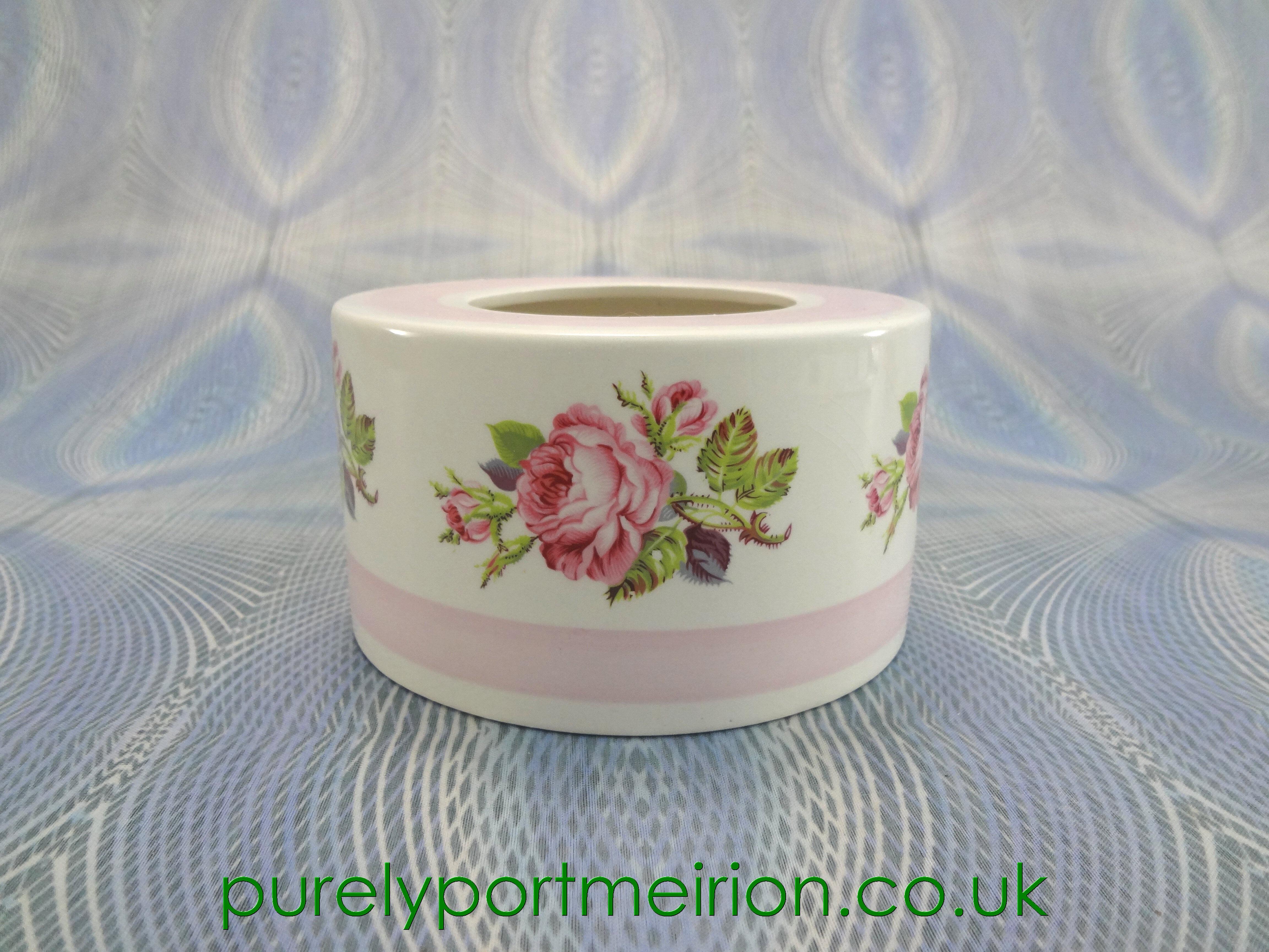 Portmeirion Rose Bathroom Cotton Wool Dispenser, MI167
