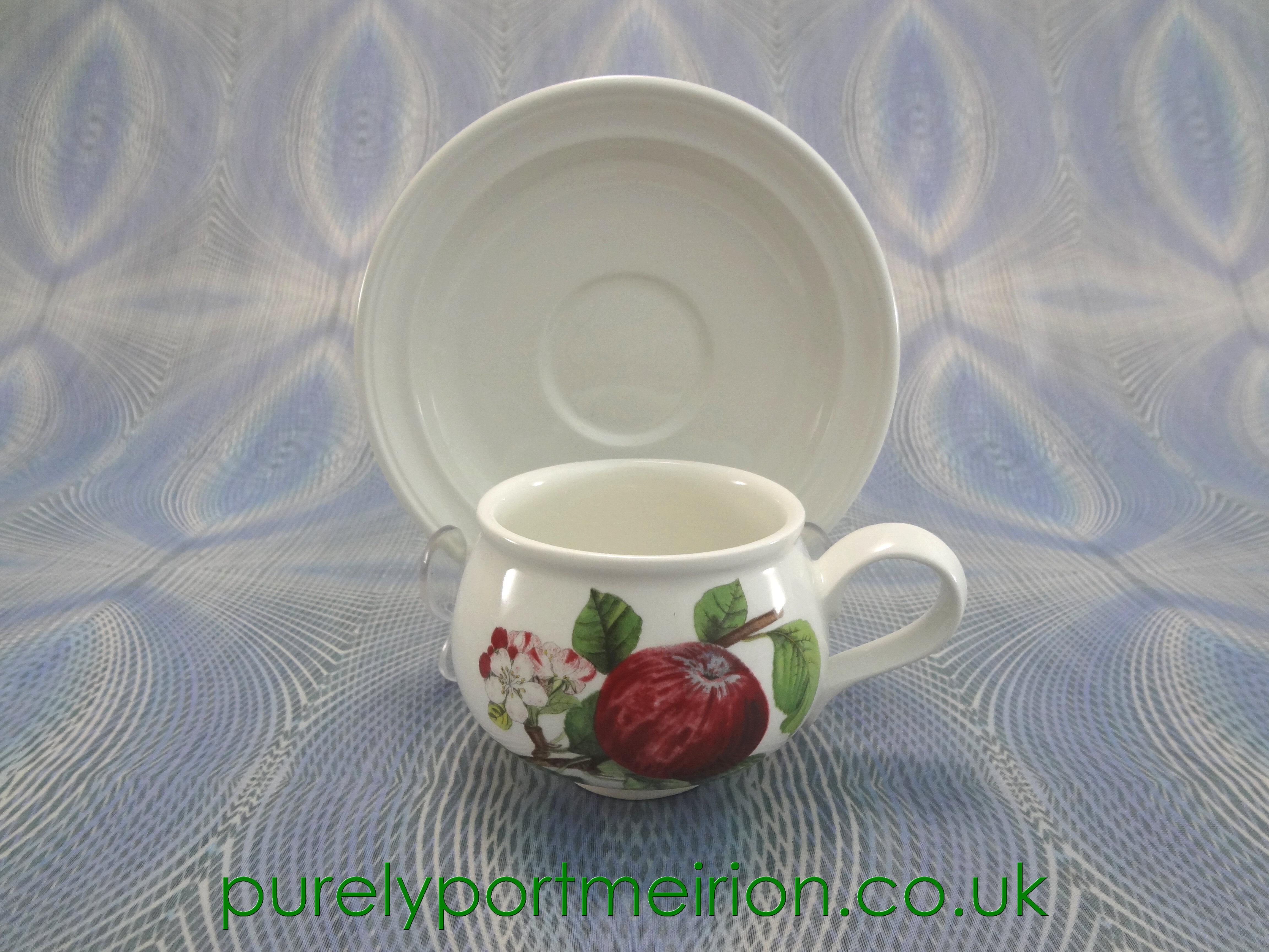 Portmeirion Pomona Teacup And Saucer, Hoary Morning Apple, POM316