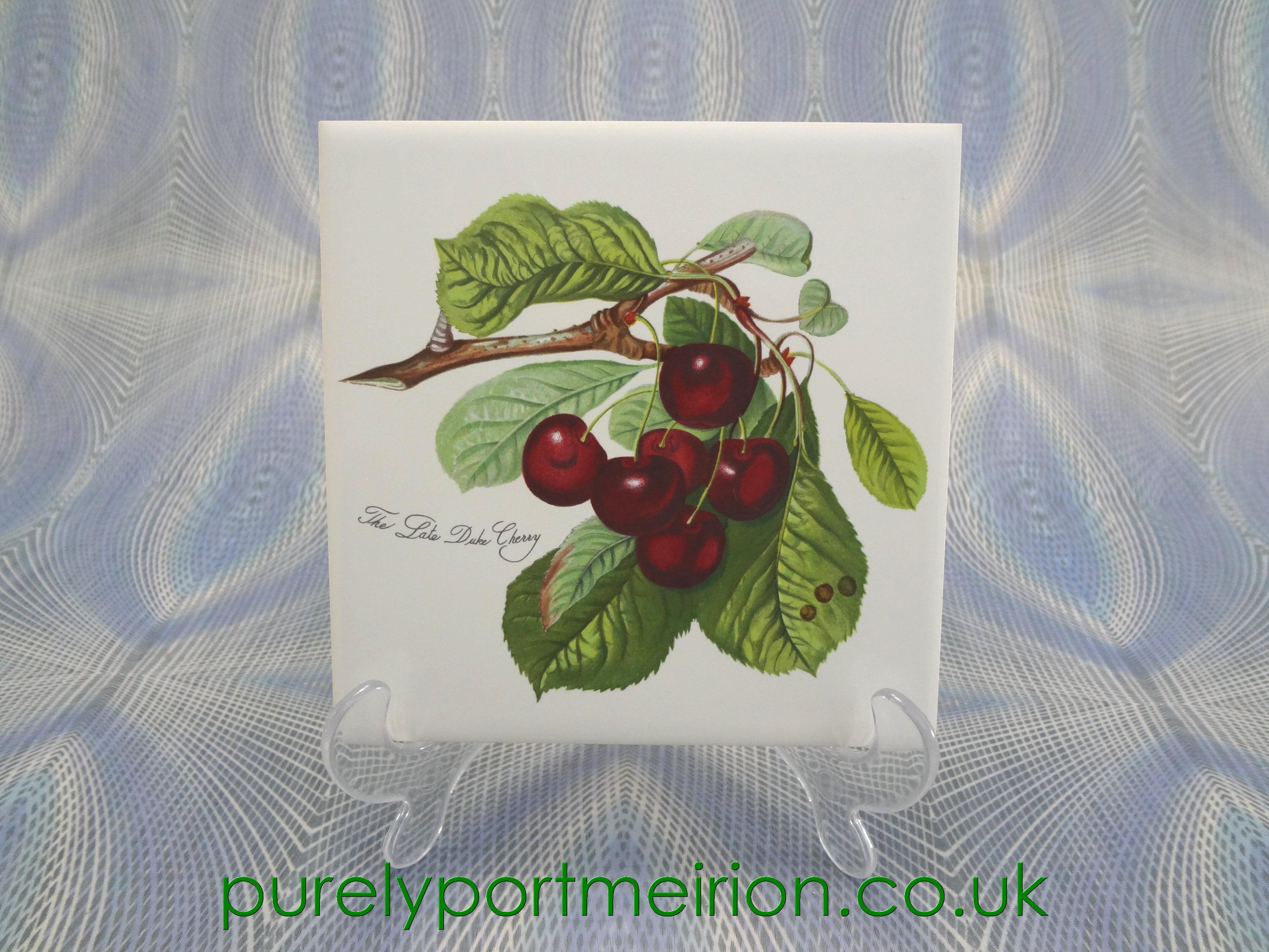 Portmeirion Pomona Wall Tile, The Late Duke Cherry, POM274