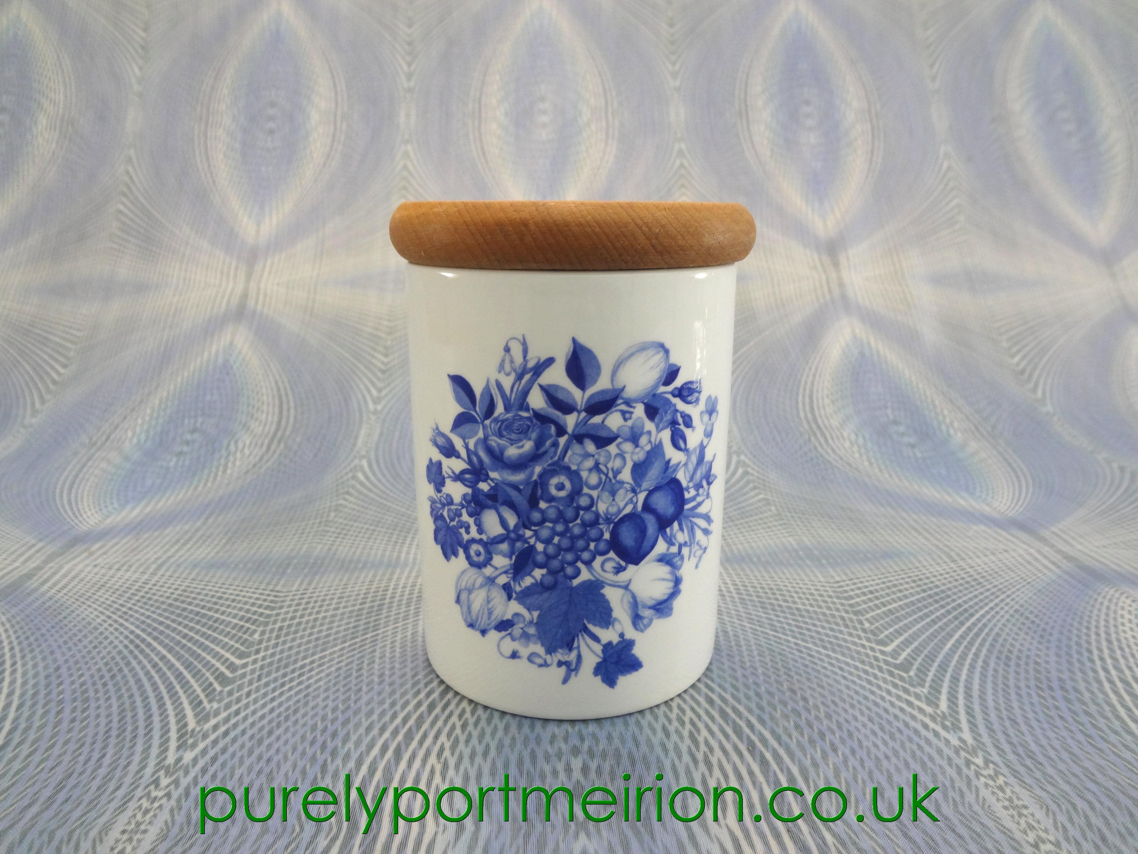 Portmeirion Pottery Harvest Blue Storage Jar Size 4, HB66
