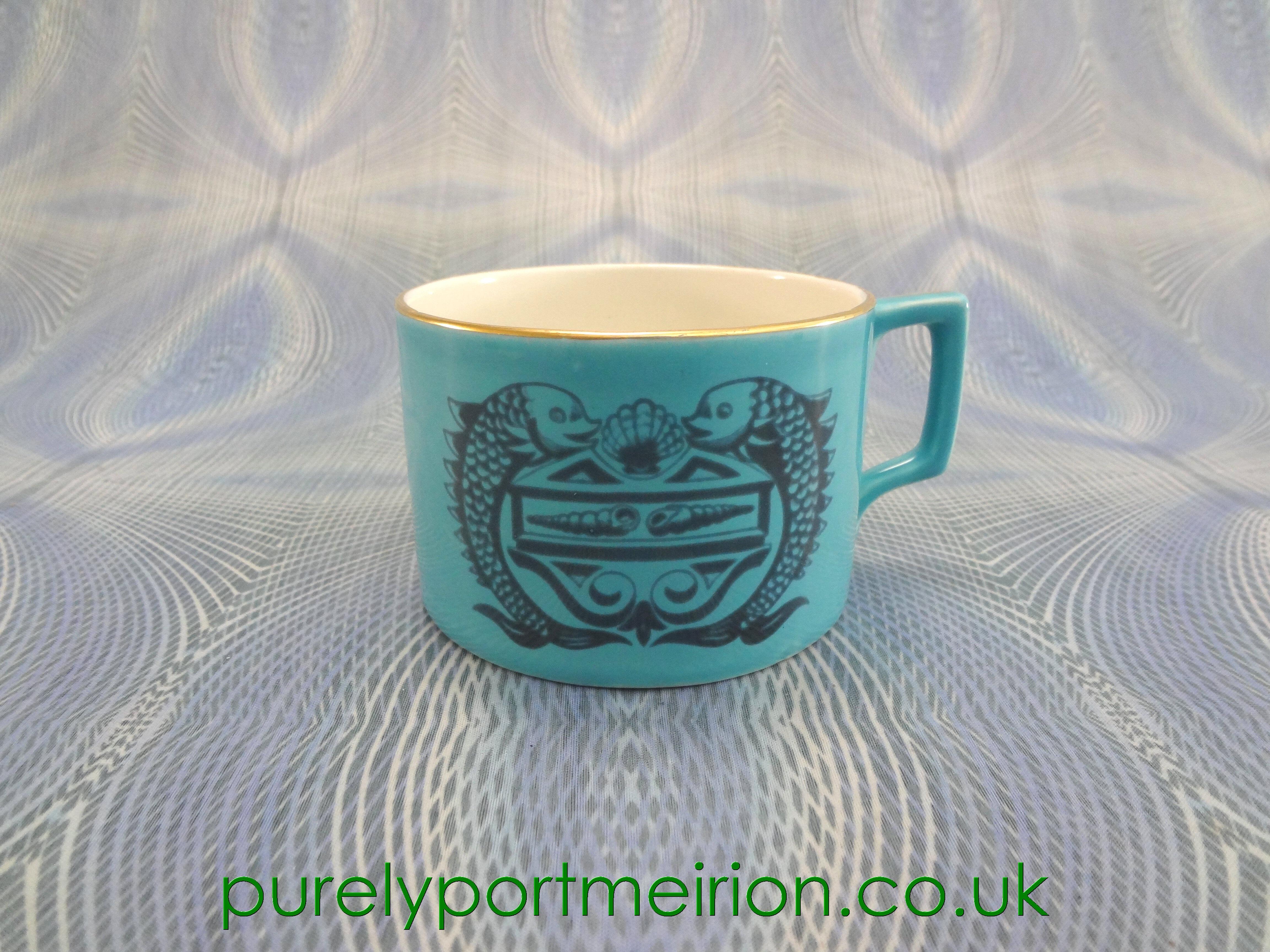 Portmeirion Dolphin Teacup, Very Rare, Turquoise