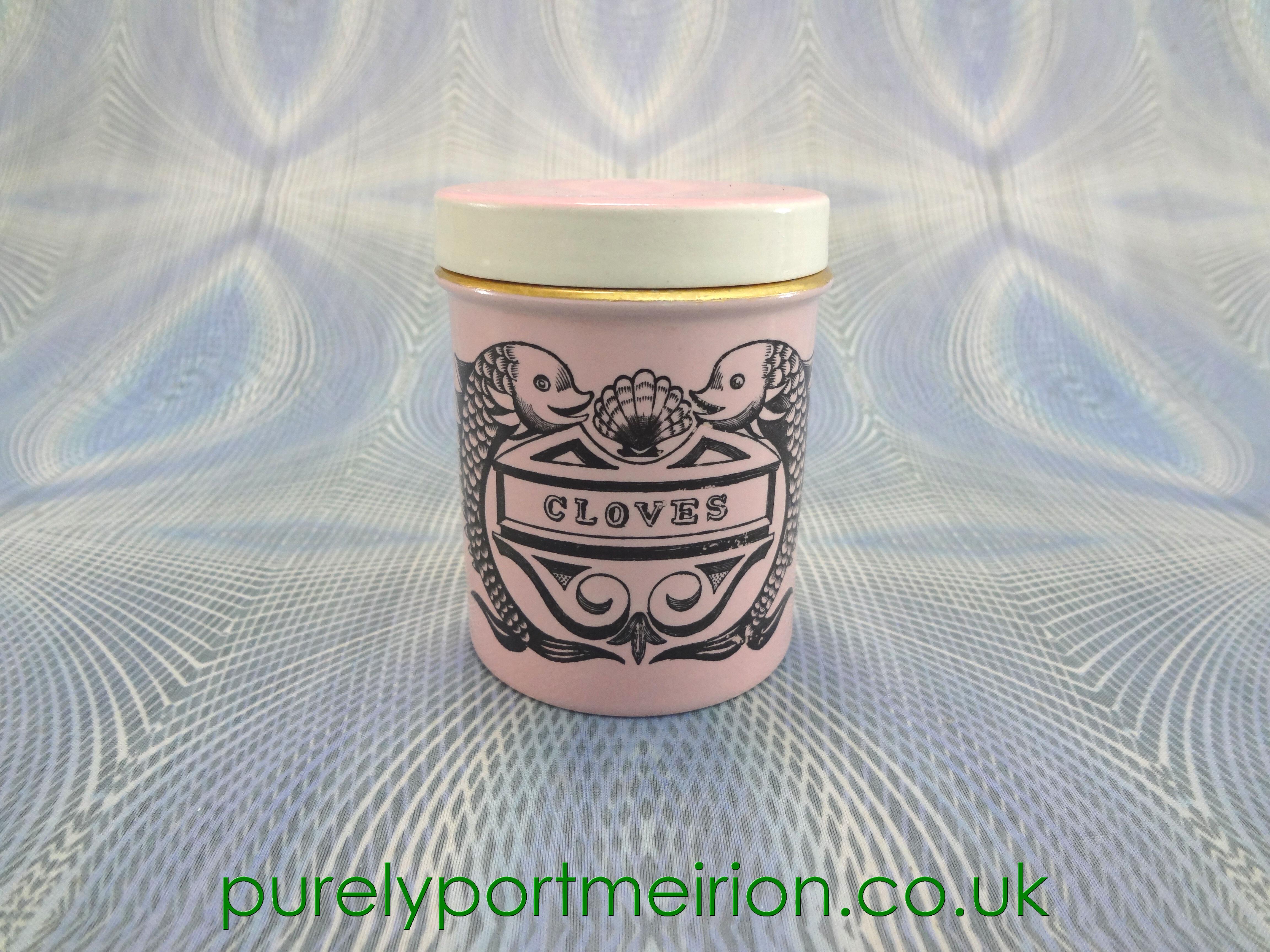 Portmeirion Dolphin Spice Jar, Cloves, Rare, Pink, D86