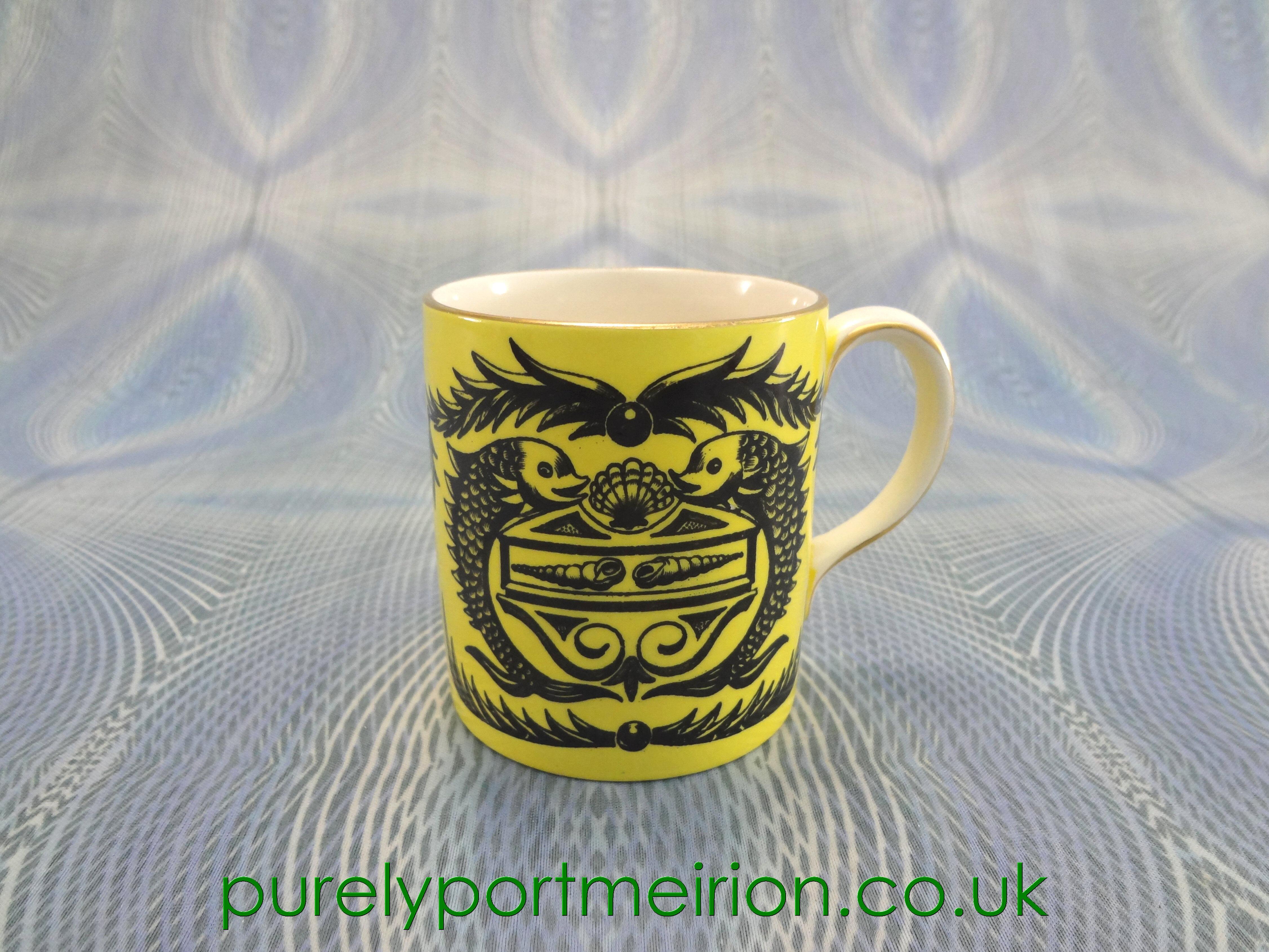 Portmeirion Dolphin Coffee Cup, Rare, Yellow, D95