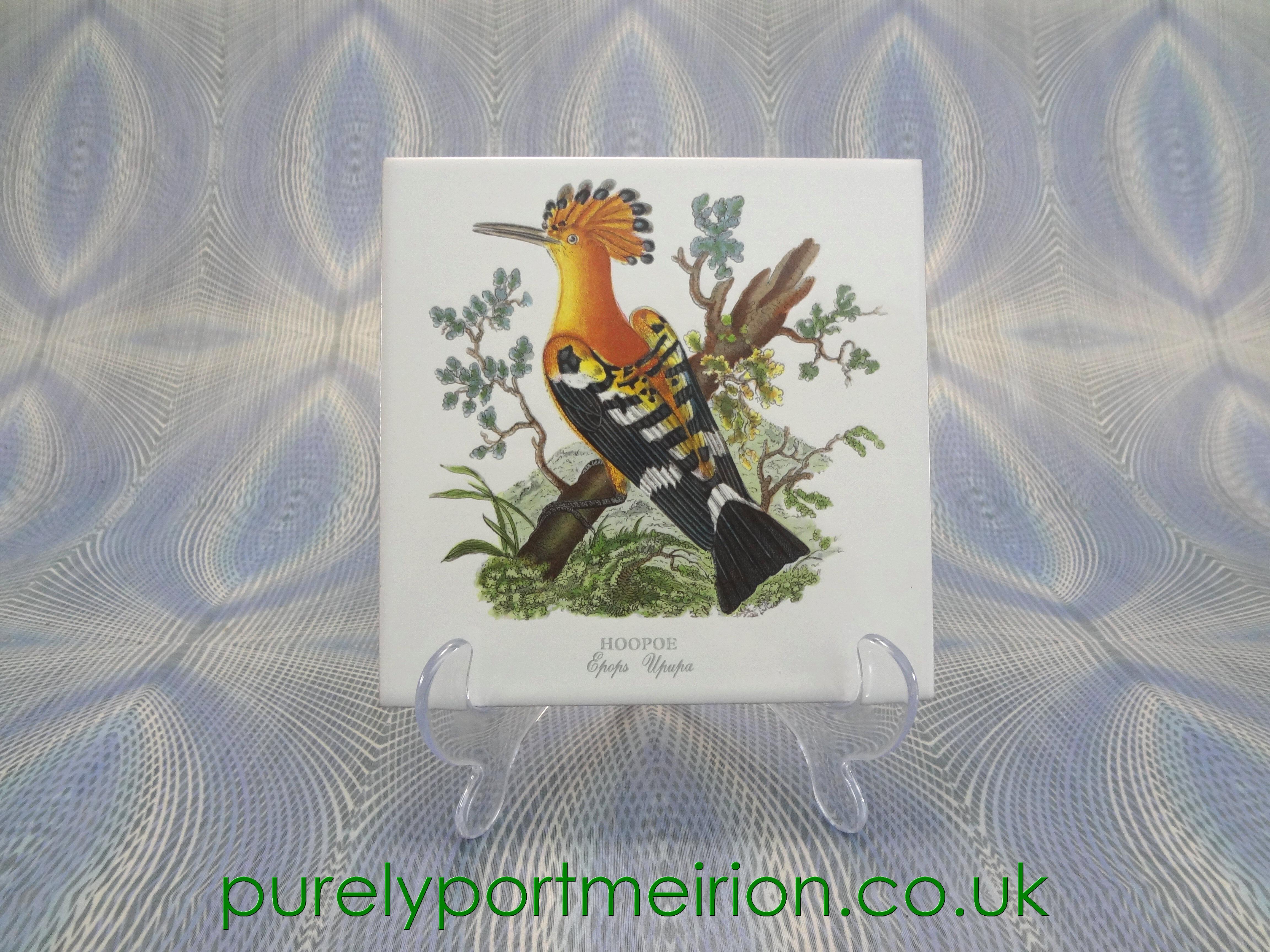 Portmeirion Birds Of Britain Wall Tile, Hoopoe, B151
