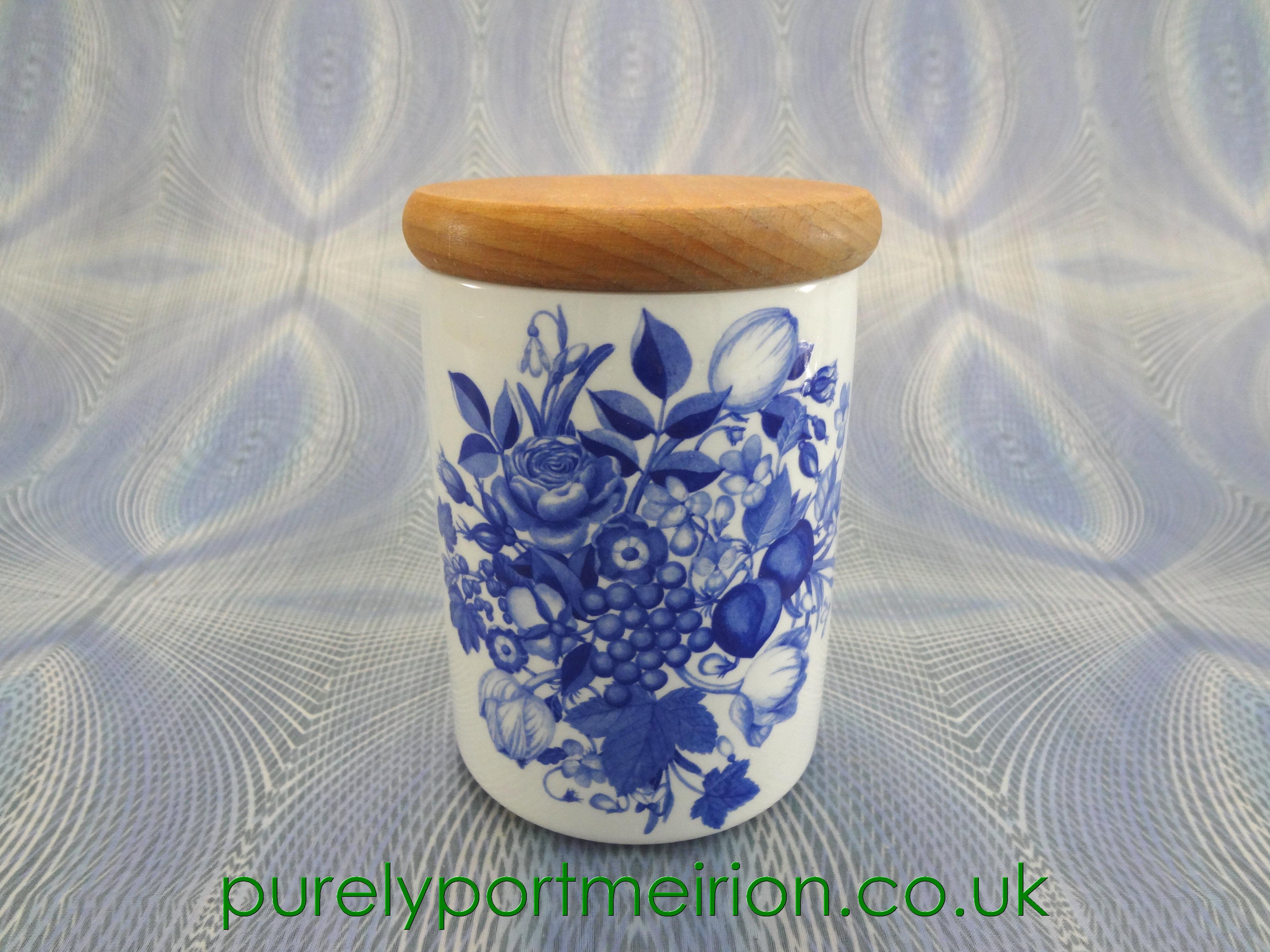 Portmeirion Pottery Harvest Blue Storage Jar Size 3, HB67