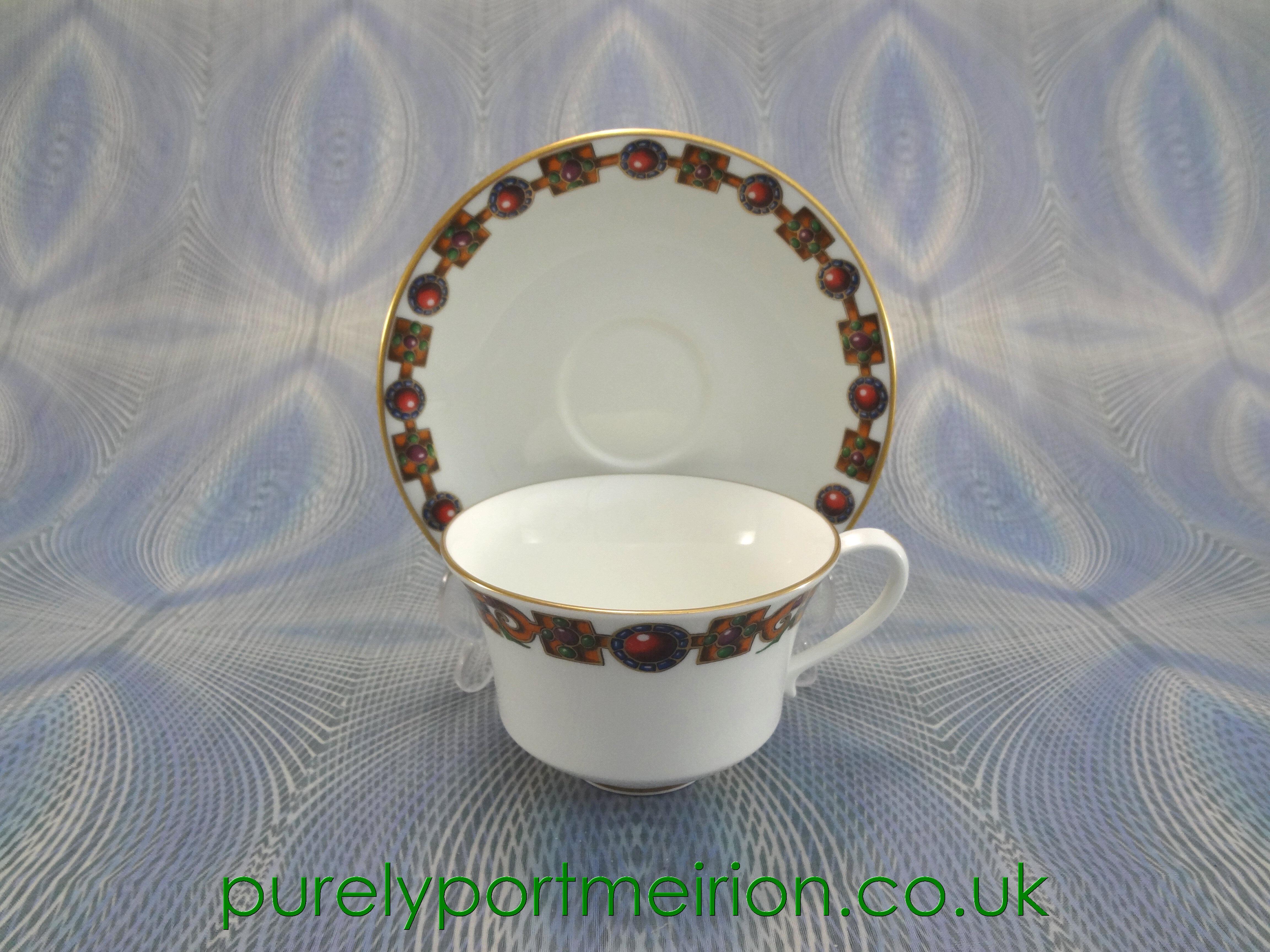 Portmeirion Ancestral Jewels China Teacup And Saucer, A61