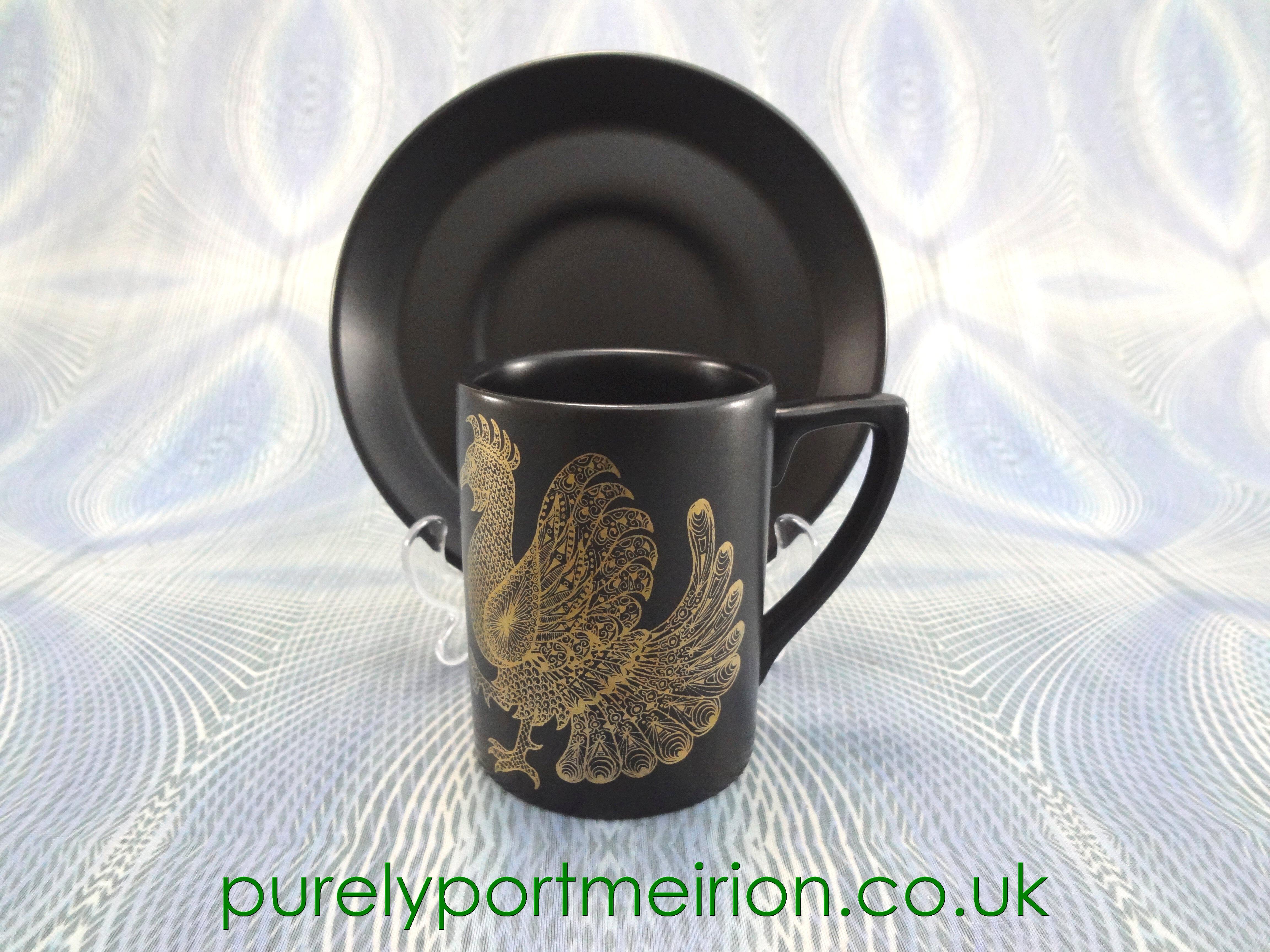 Portmeirion Pottery Phoenix Coffee Cup And Saucer, By John Cuffley, P25-P28