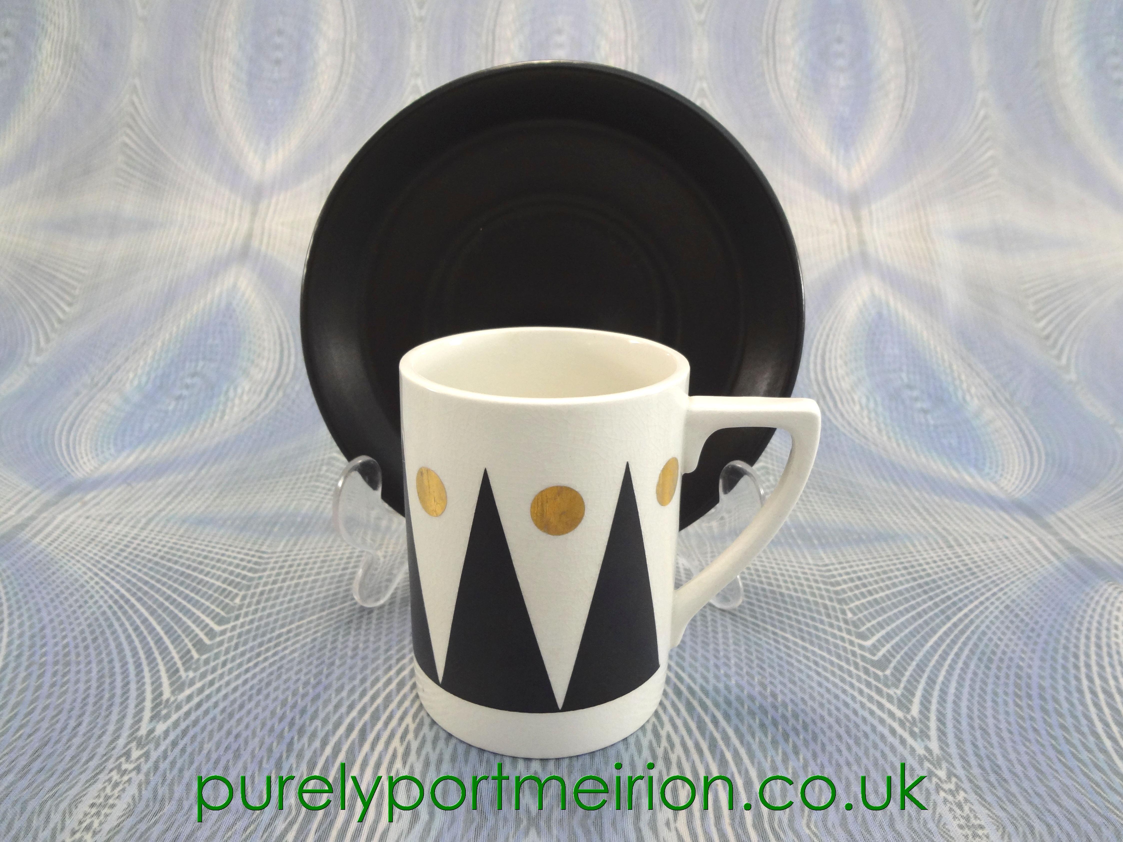 Portmeirion Gold Diamond Coffee Cup And Saucer, GD20