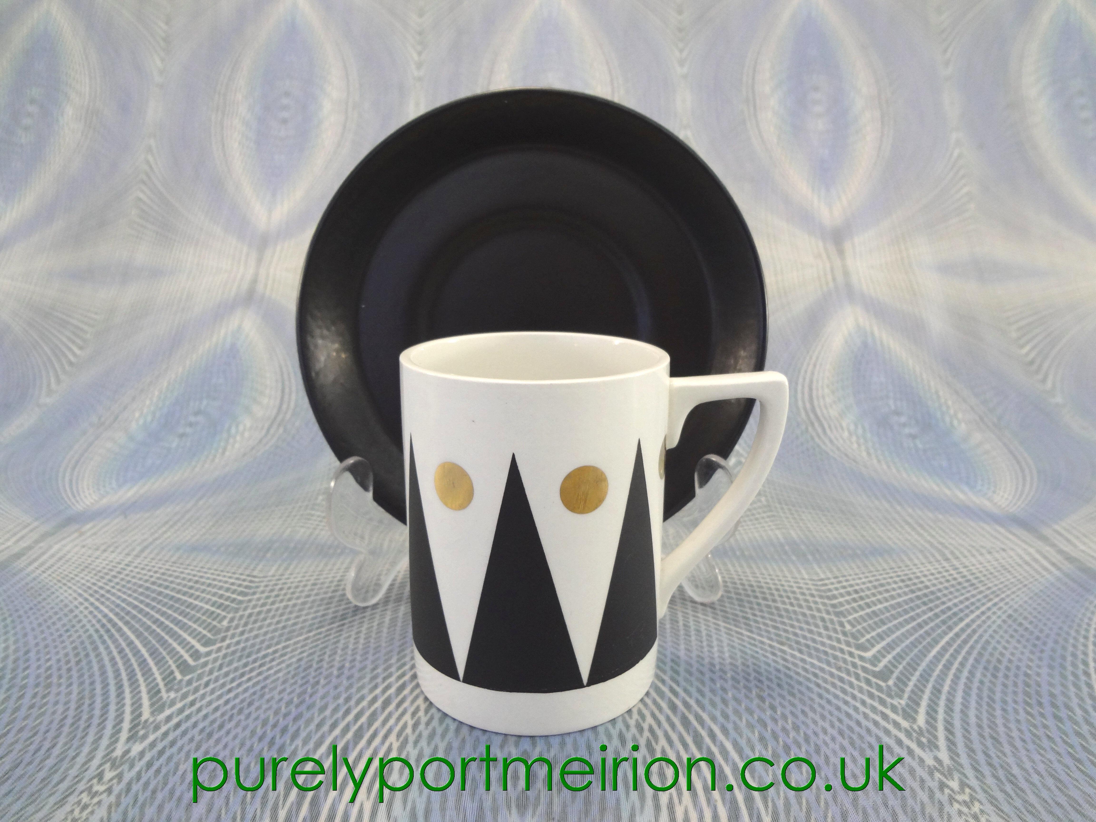 Portmeirion Gold Diamond Coffee Cup And Saucer, GD17