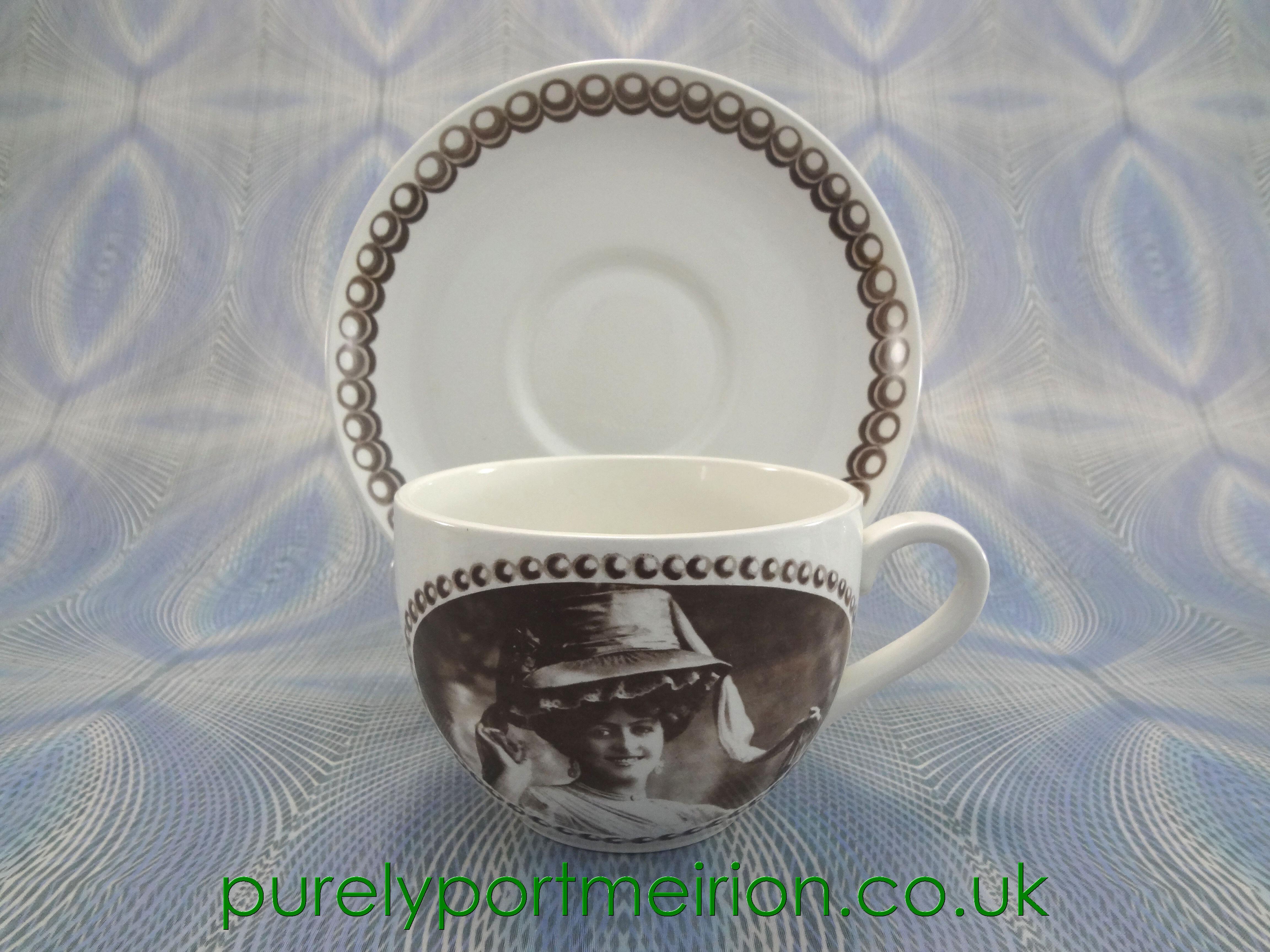 Portmeirion Where Did You Get That Hat Jumbo Cup And Saucer Set, HAT1