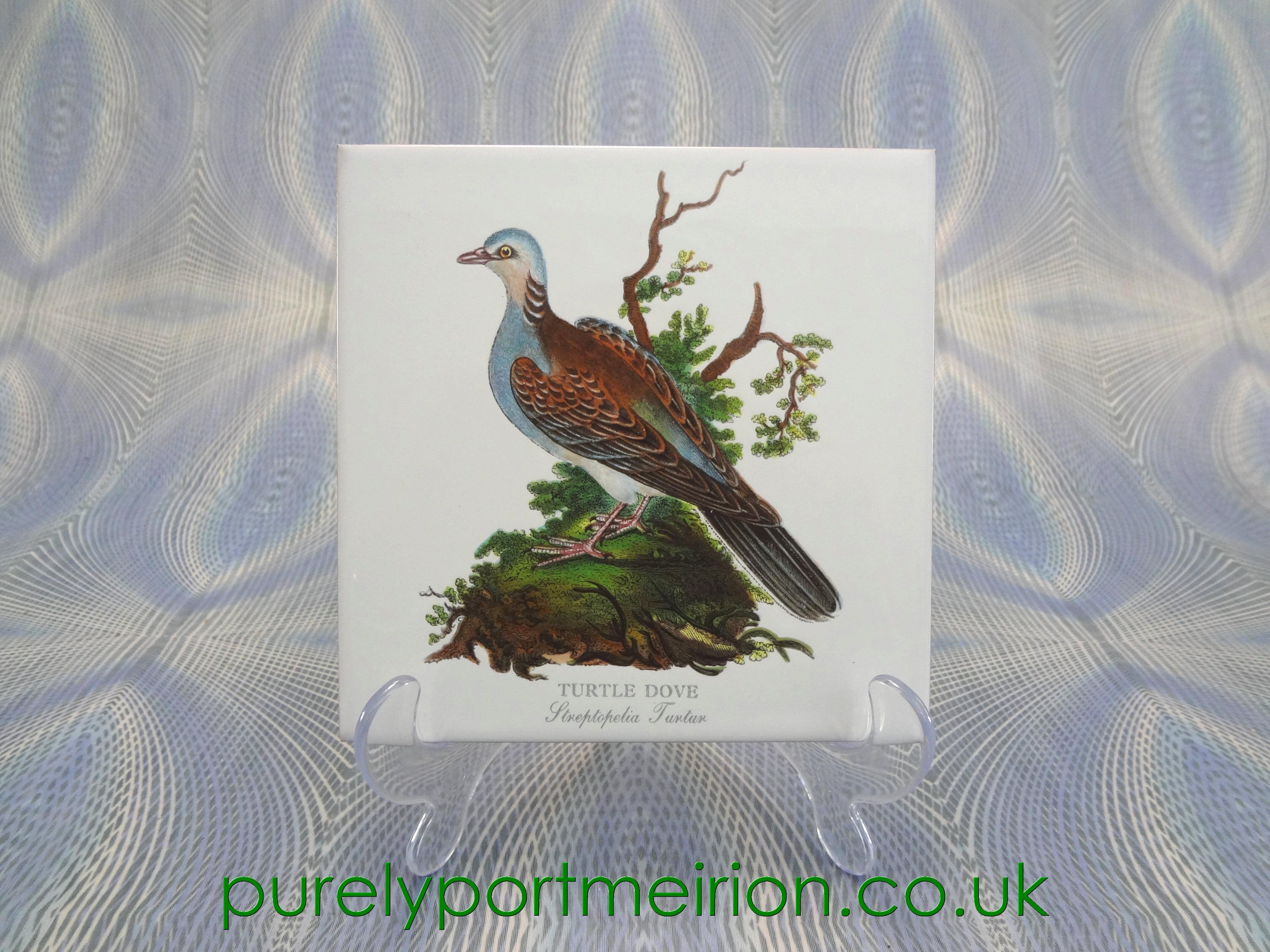 Portmeirion Birds Of Britain Wall Tile, Turtle Dove, B152