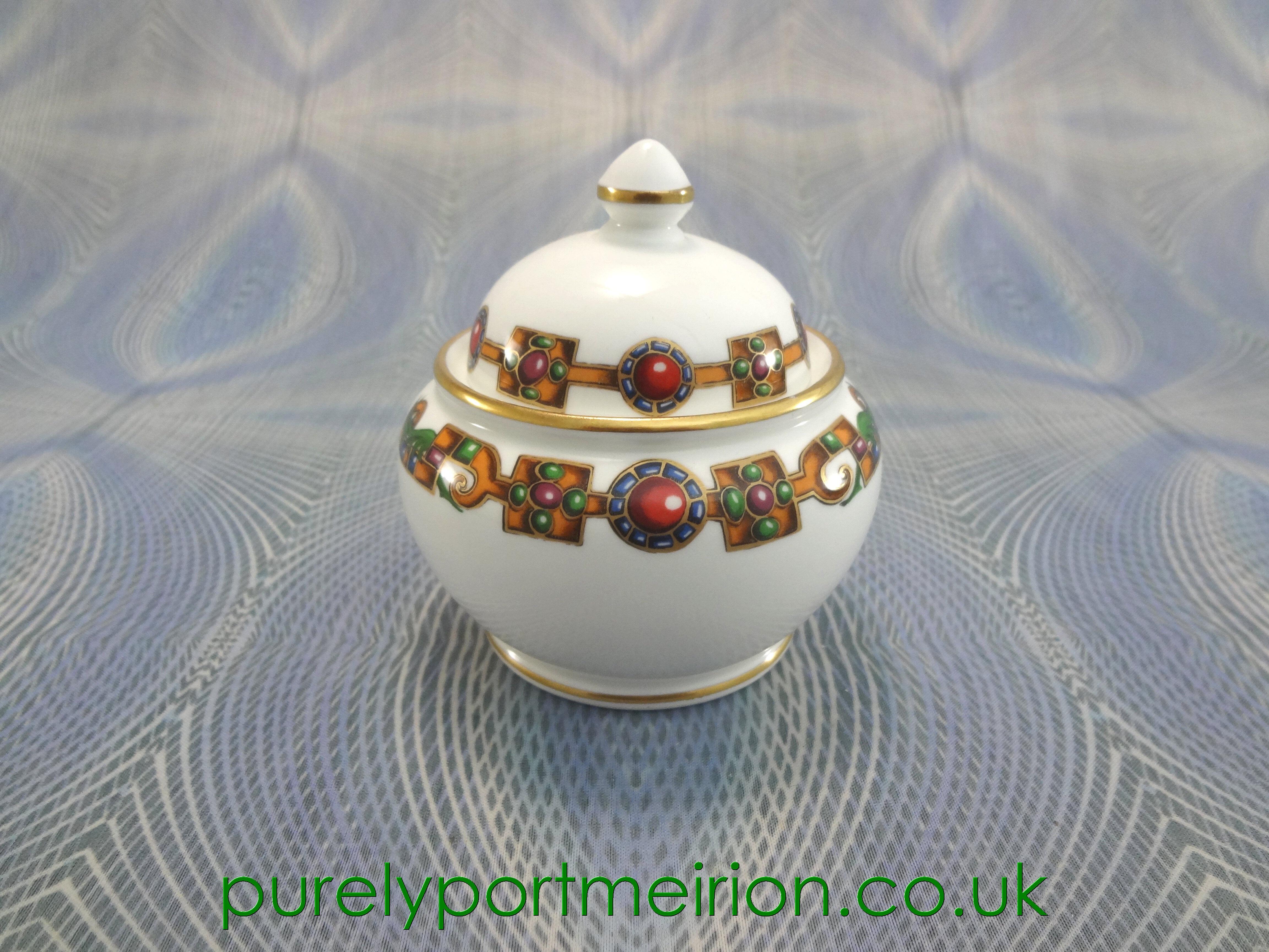Portmeirion Ancestral Jewels China Covered Sugar Bowl, A51