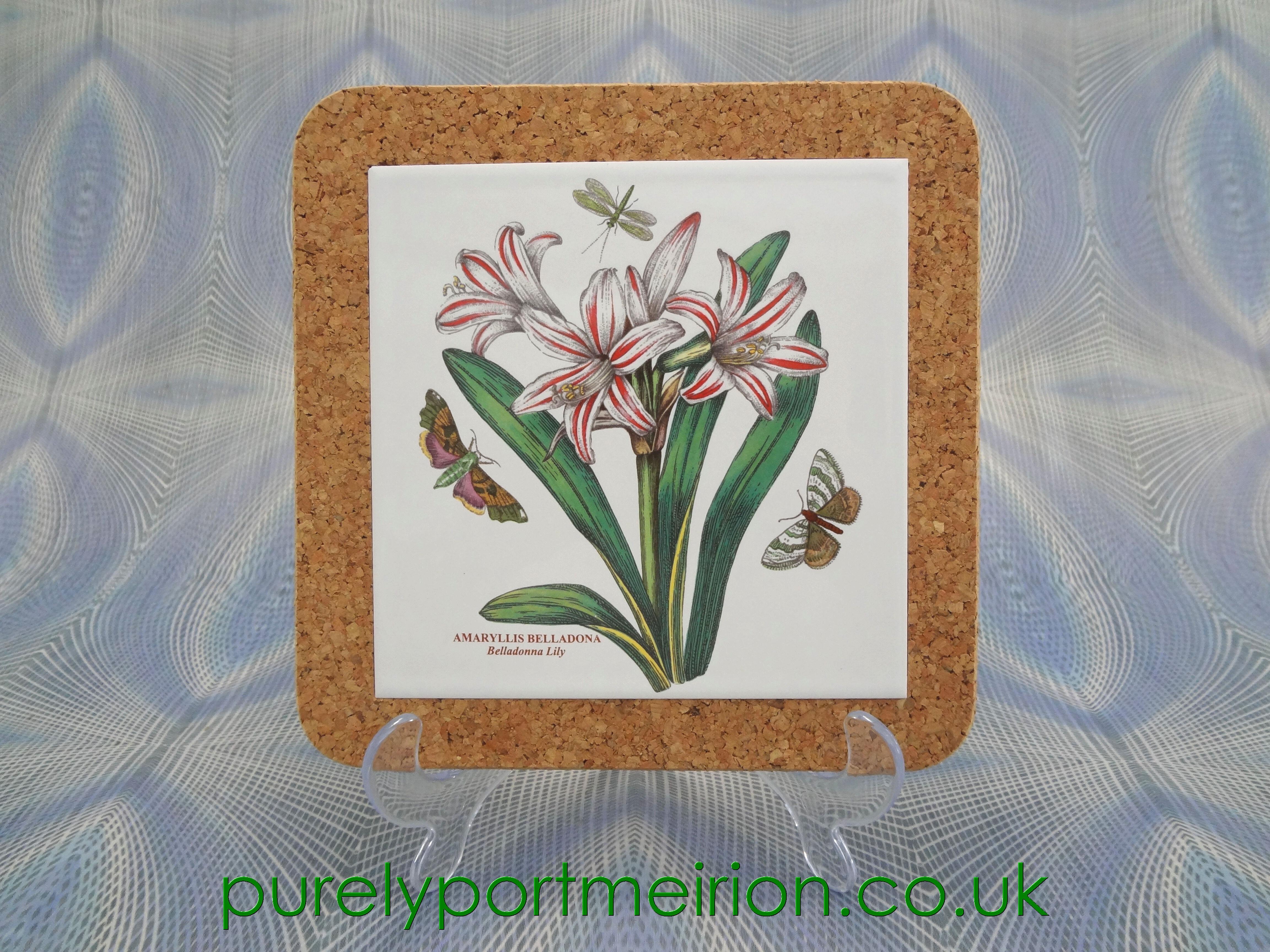 Portmeirion Pottery Botanic Garden Teapot Stand, Amaryllis