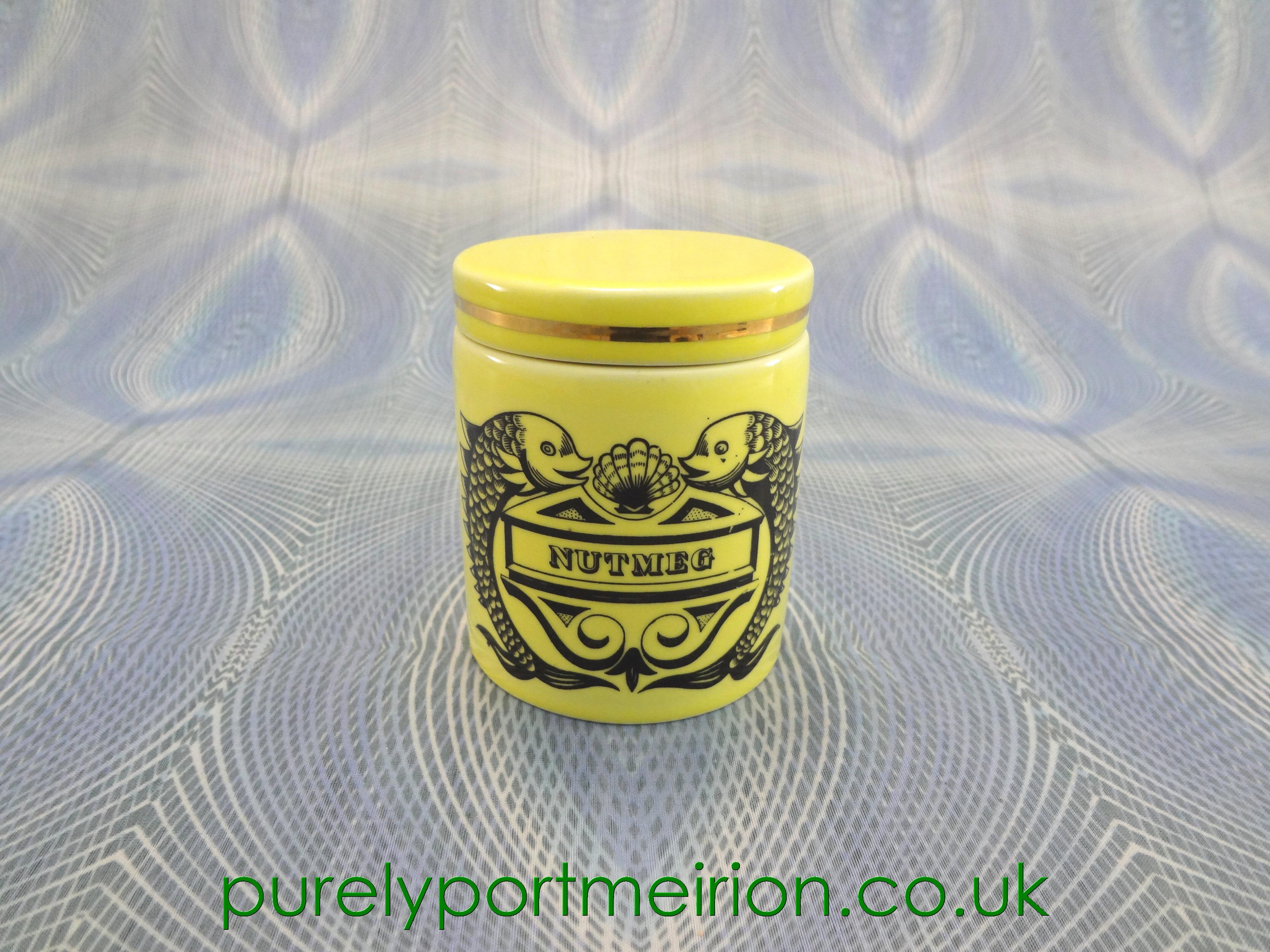 Portmeirion Dolphin Spice Jar, Nutmeg, Rare, Yellow, D88