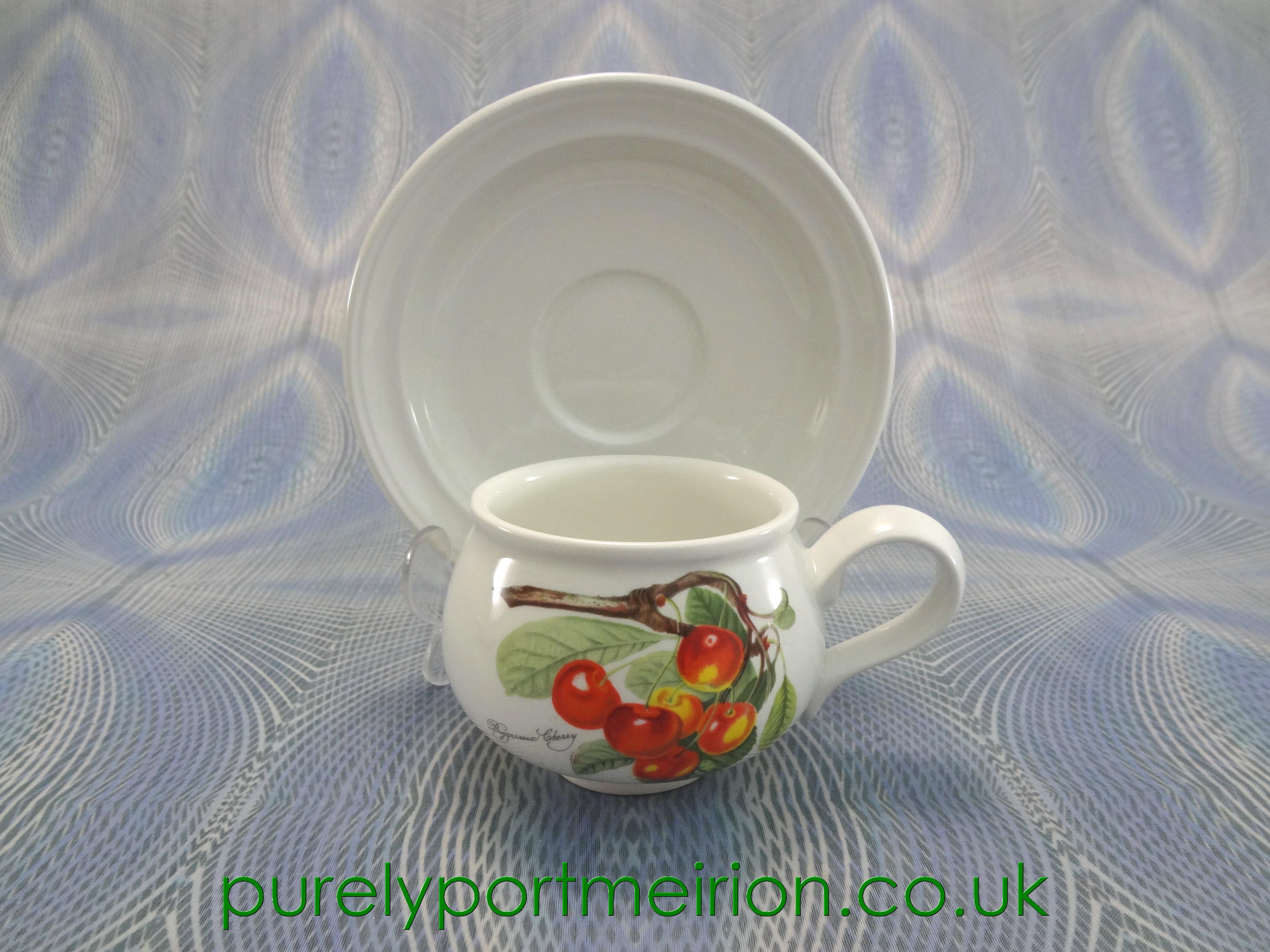 Portmeirion Pomona Teacup And Saucer, The Biggarreux Cherry, POM315
