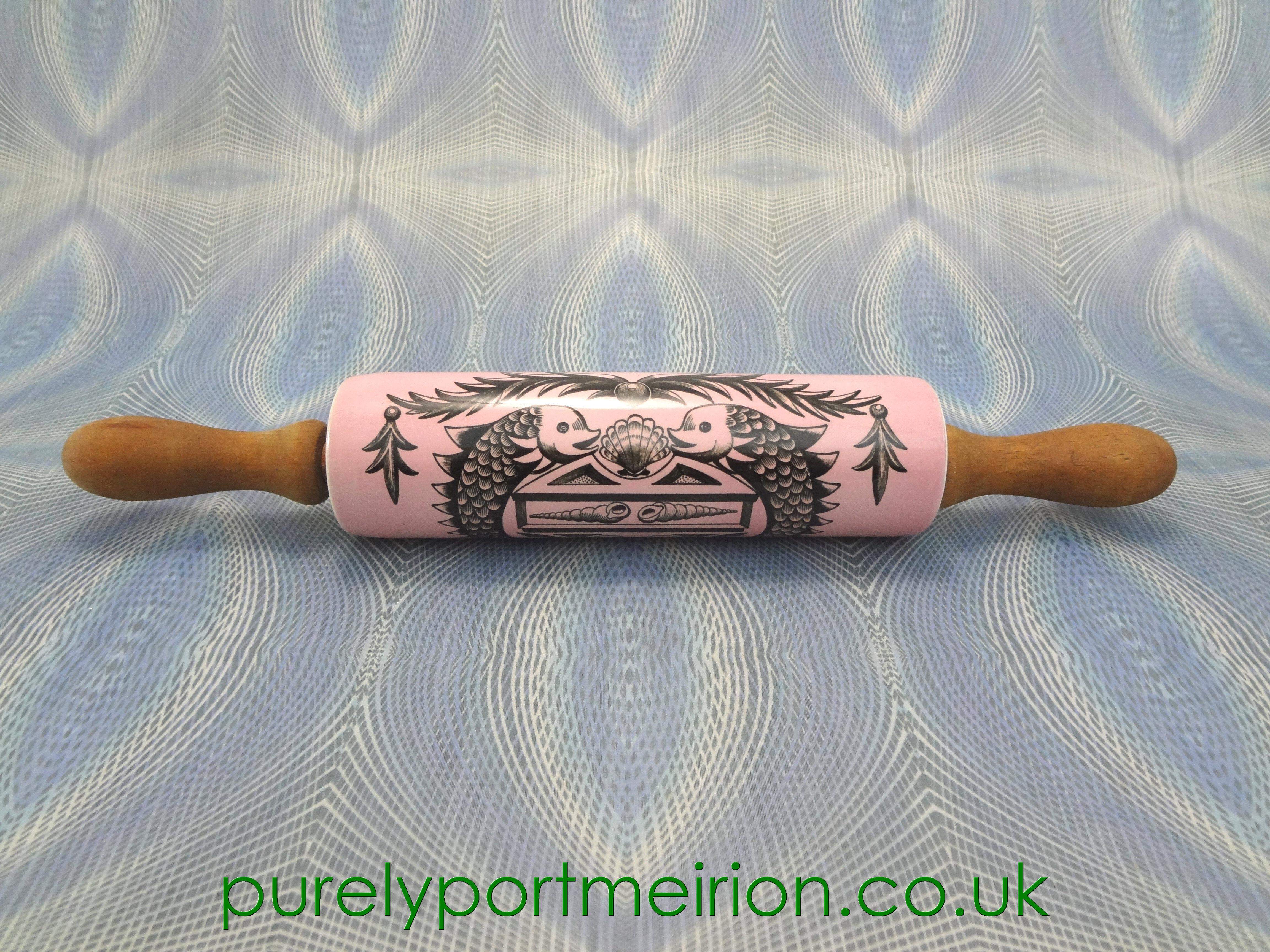 Portmeirion Dolphin Rolling Pin Very Rare Pink