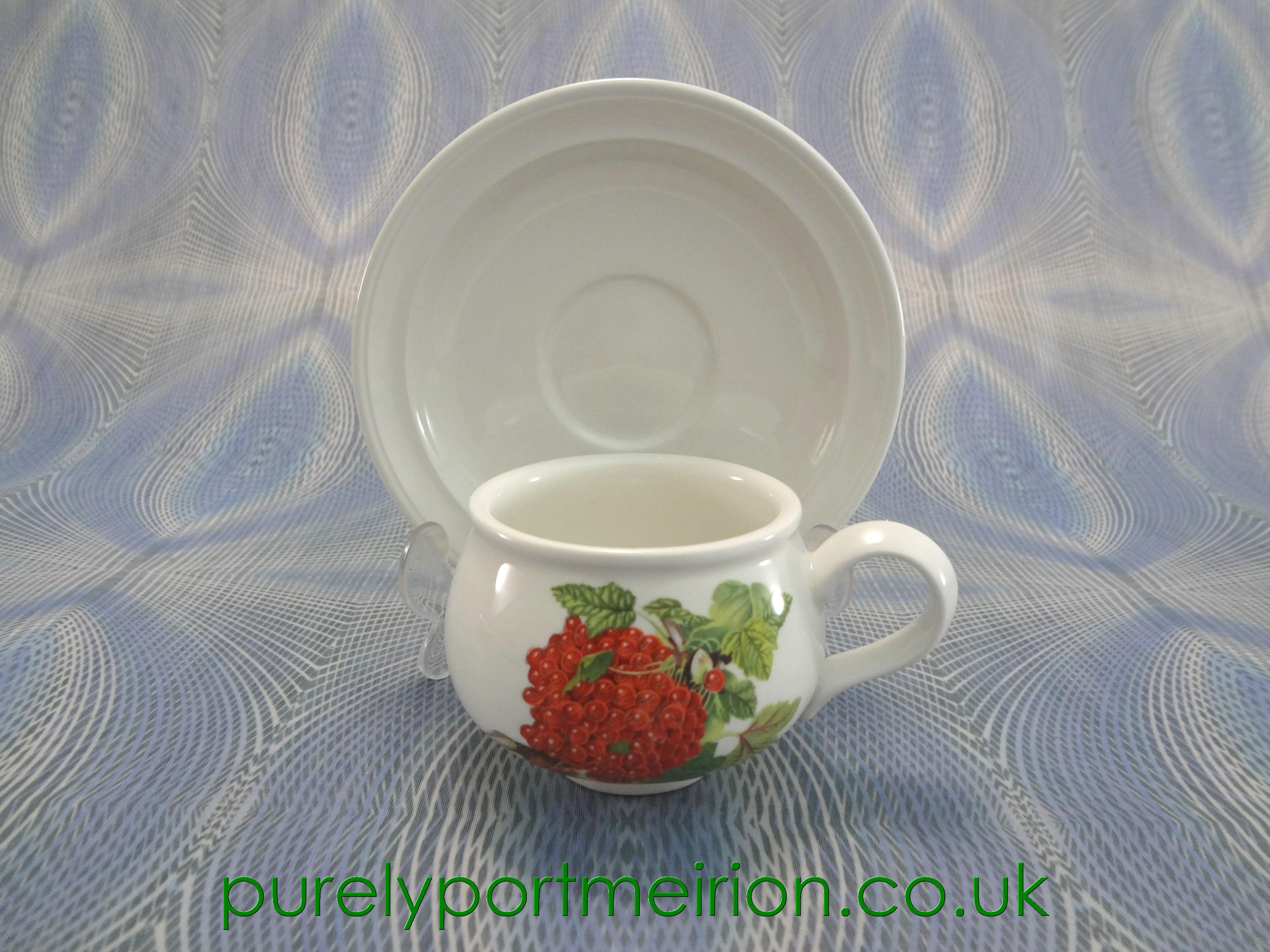 Portmeirion Pomona Teacup And Saucer, The Red Currant, POM313