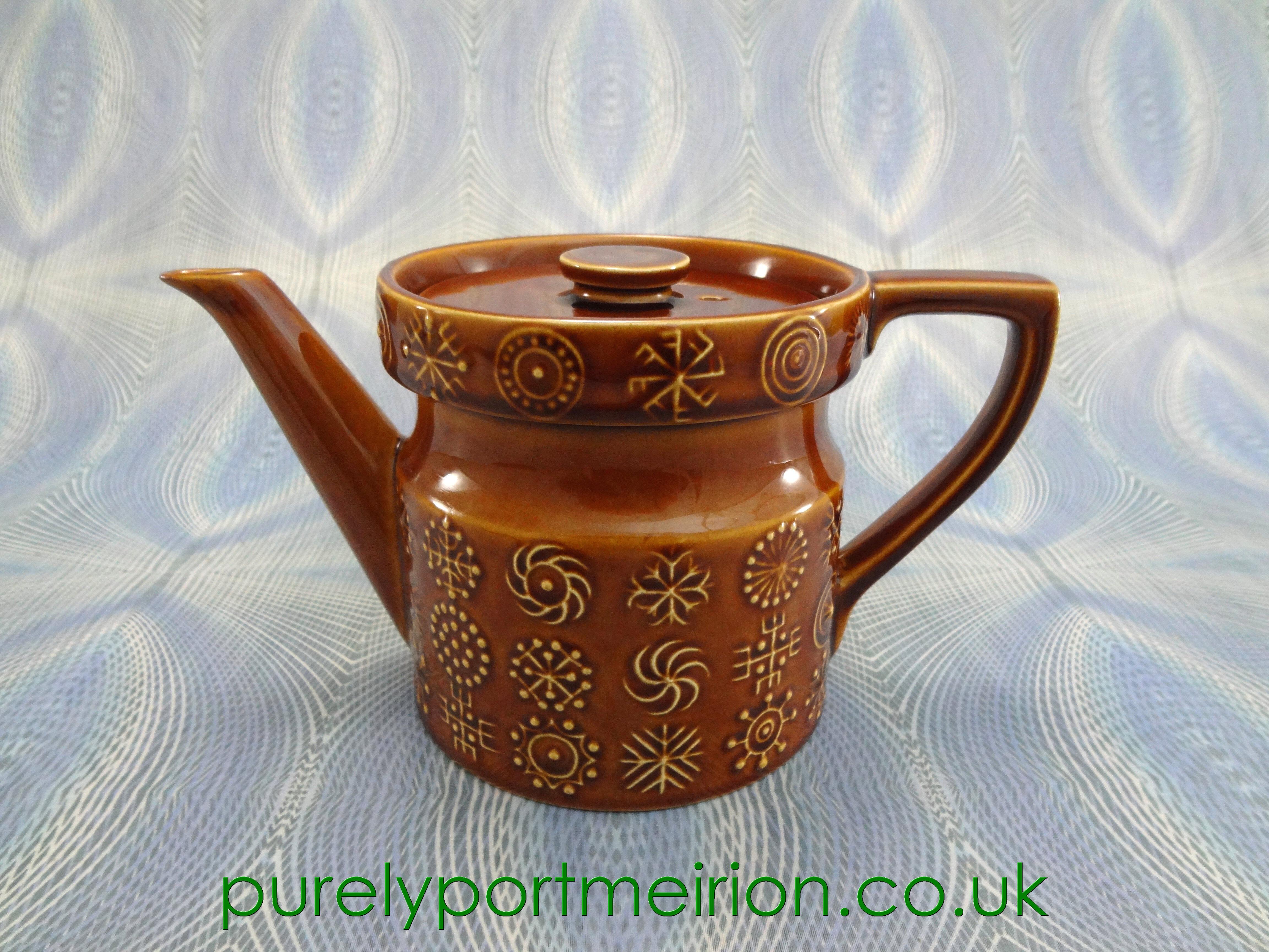 Portmeirion Pottery Totem Amber Teapot, TTA26