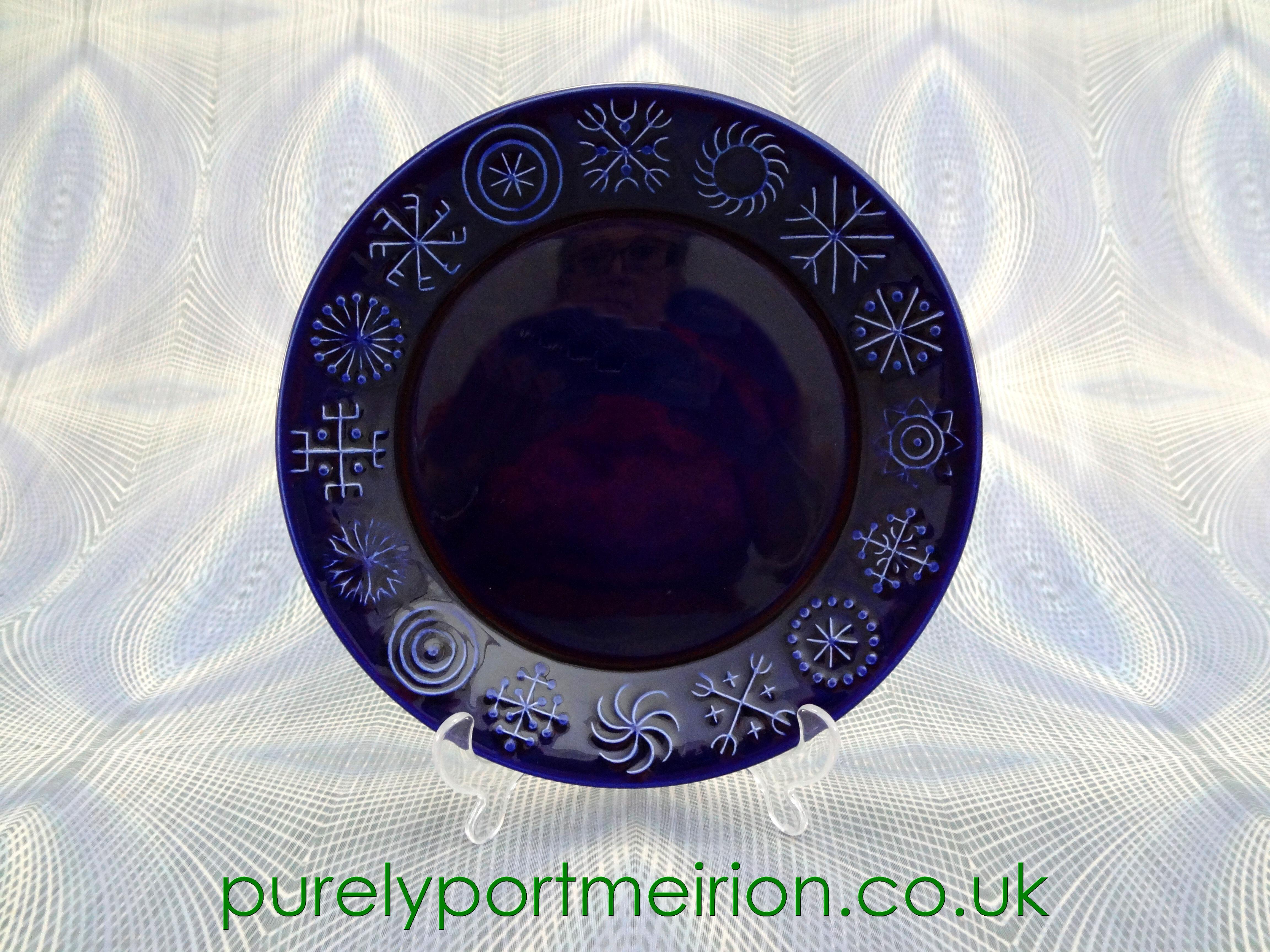 Portmeirion Pottery Totem Blue Side Plate, TTB12