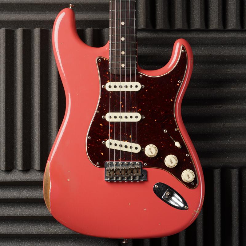 bolso Larry Belmont Jirafa Fender Custom Shop '63 Reissue Stratocaster Relic 2019 Faded Fiesta Red