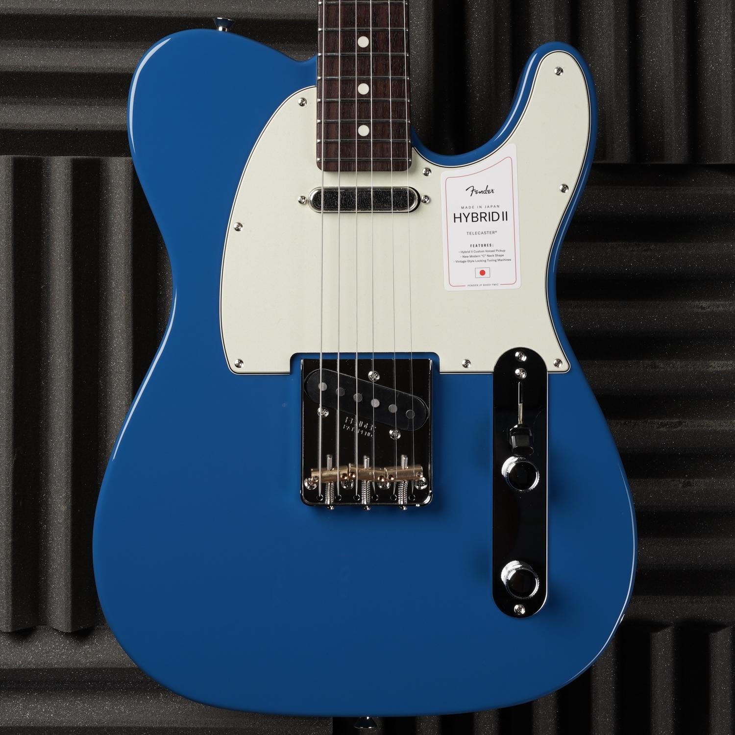 Fender MIJ Hybrid II Telecaster with Rosewood Fretboard Forest Blue