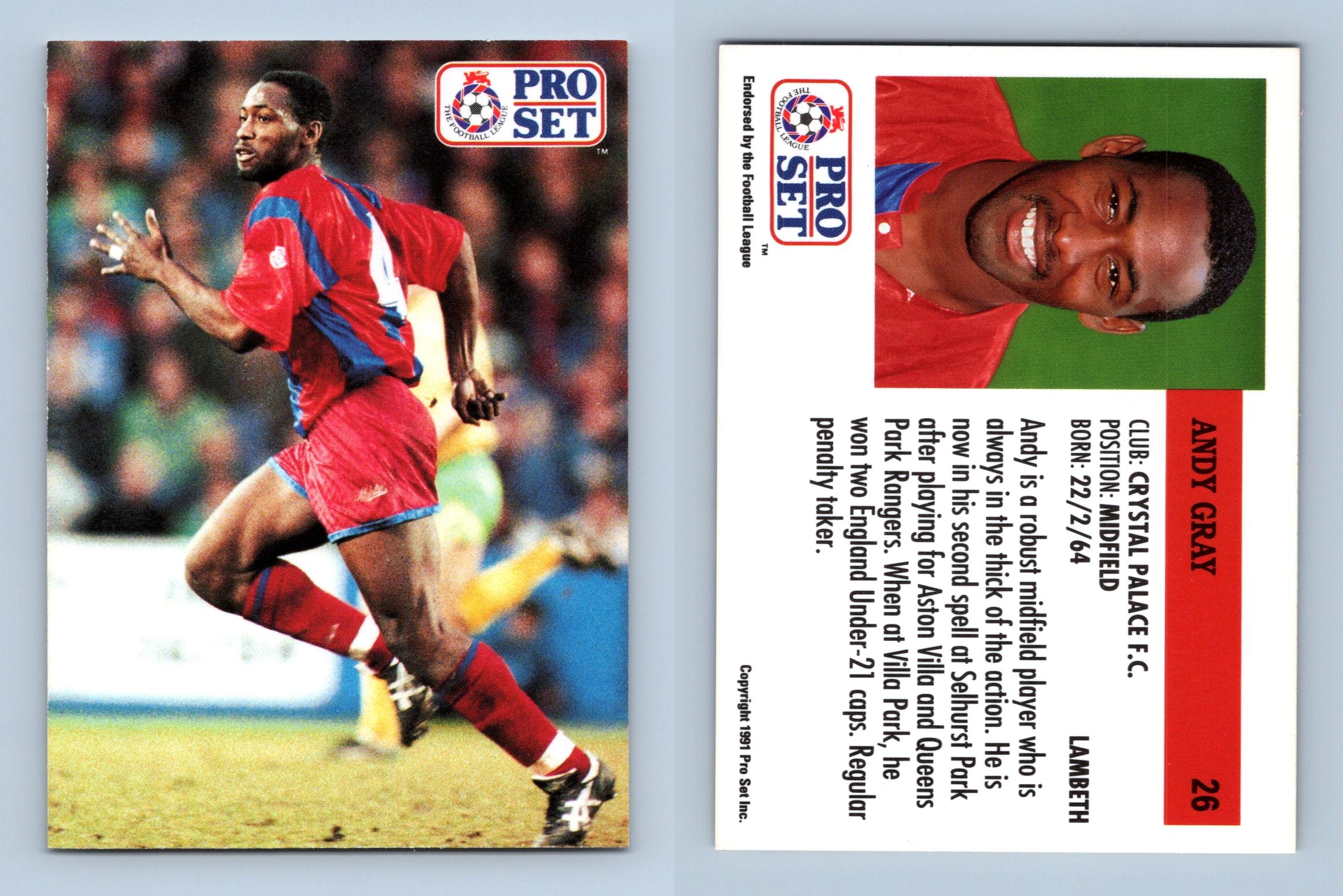 complete your set Pro set Crystal Palace trading cards 