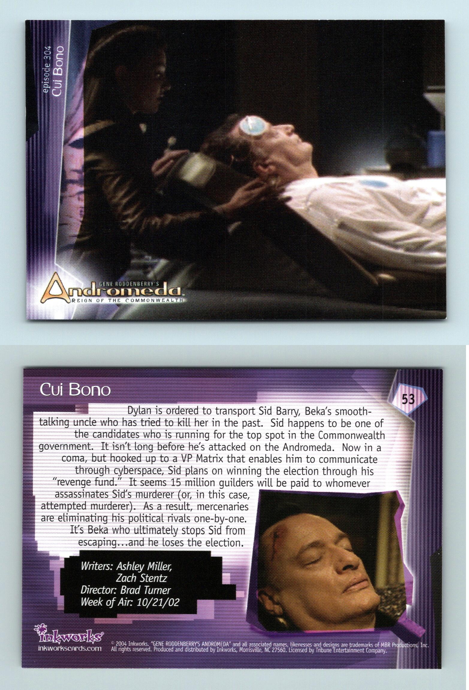 Cui Bono 53 Andromeda Reign Commonwealth 2004 Inkworks Trading Card