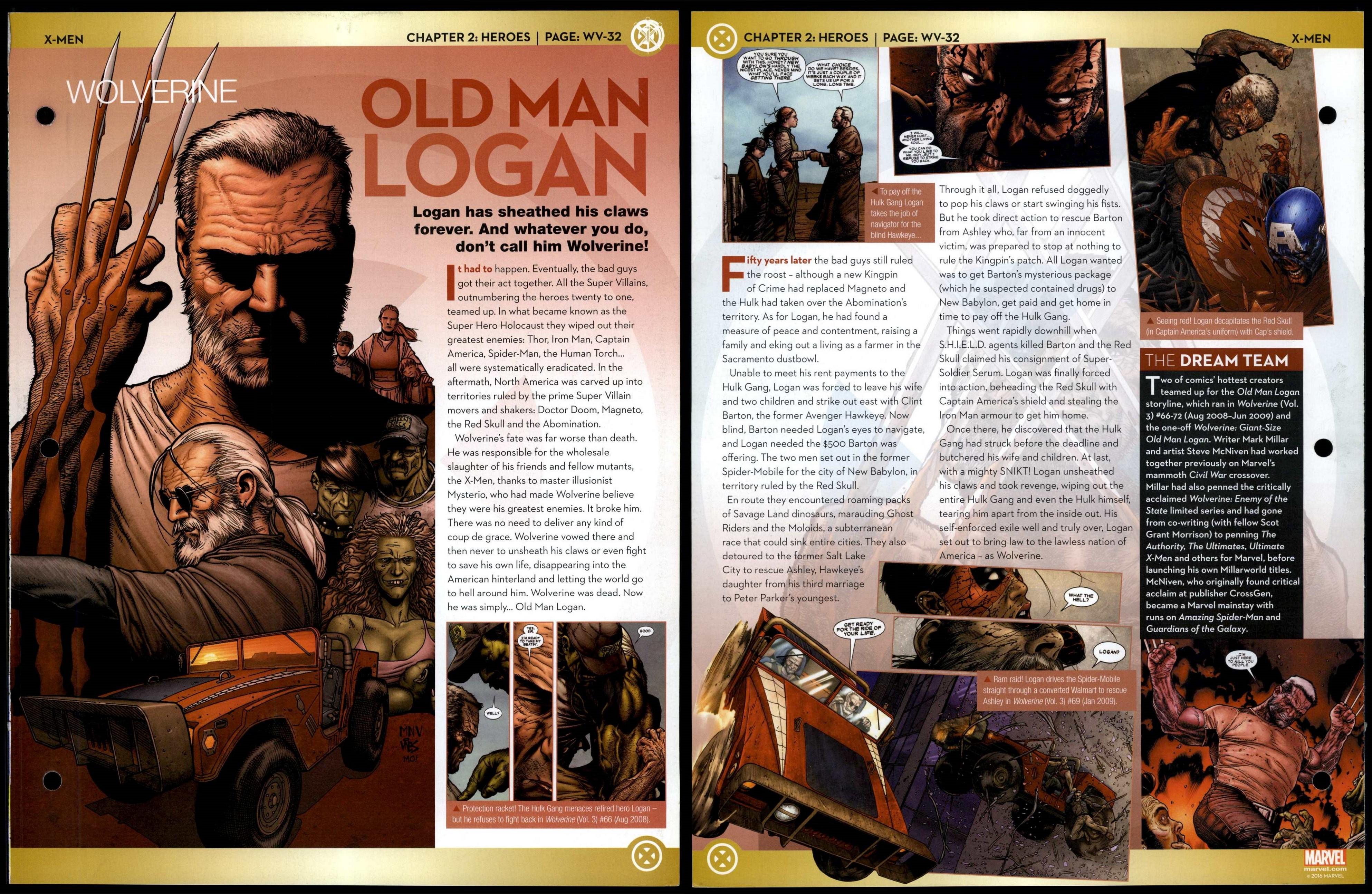 Old Man Logan - Wolverine #WV-32 Heroes - X-Men Marvel Fact File Page