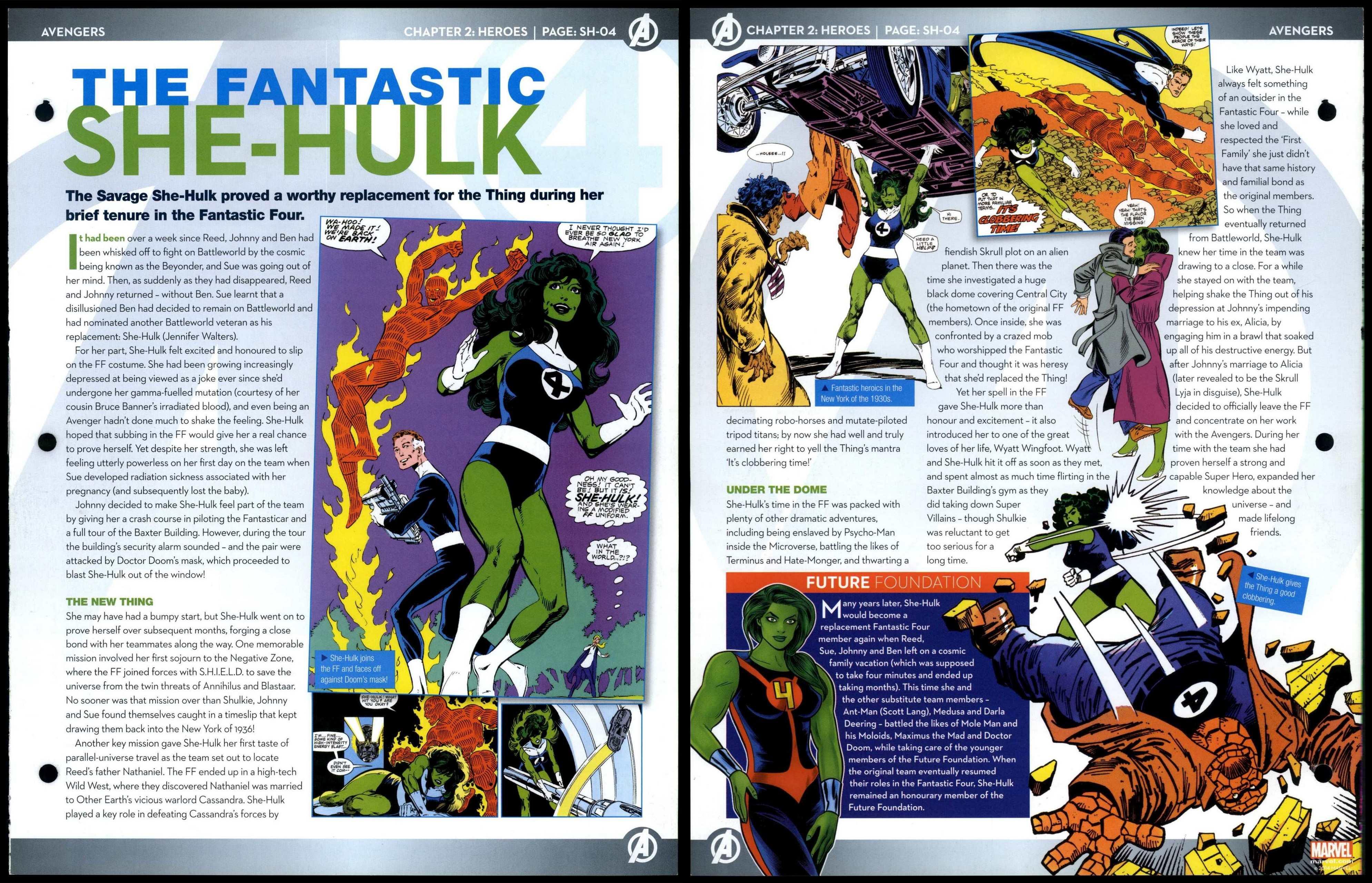 The Fantastic She Hulk SH Heroes Avengers Marvel Fact File Page