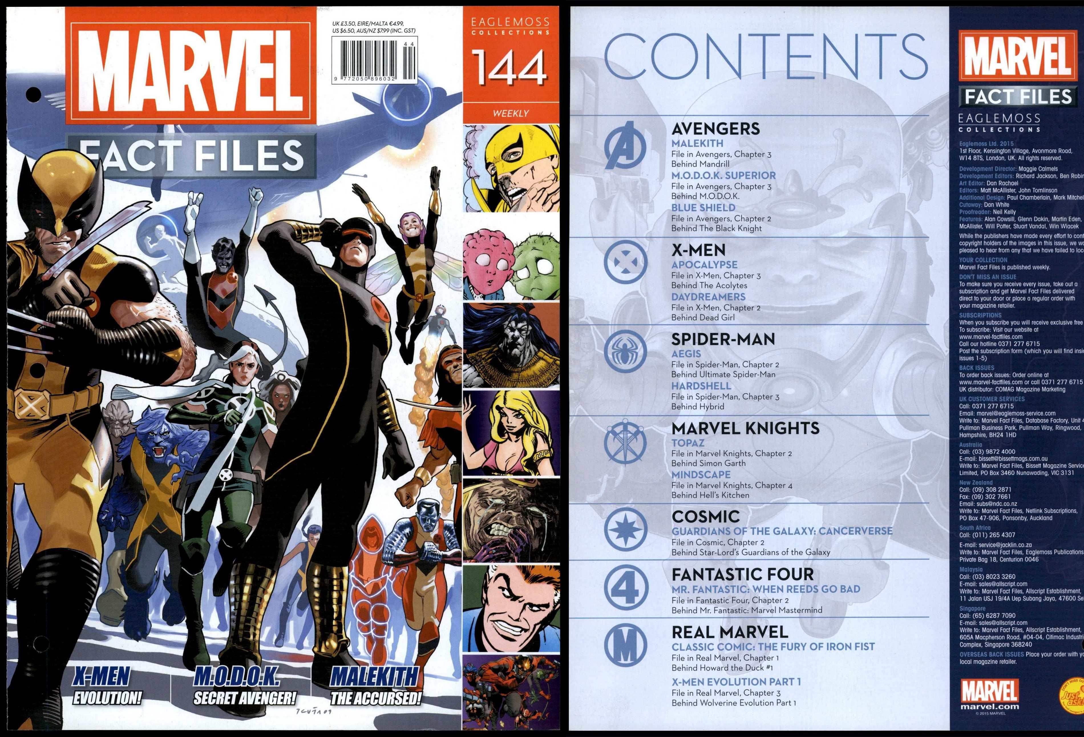 Marvel Fact Files Eaglemoss 144 X Men Front Cover Only