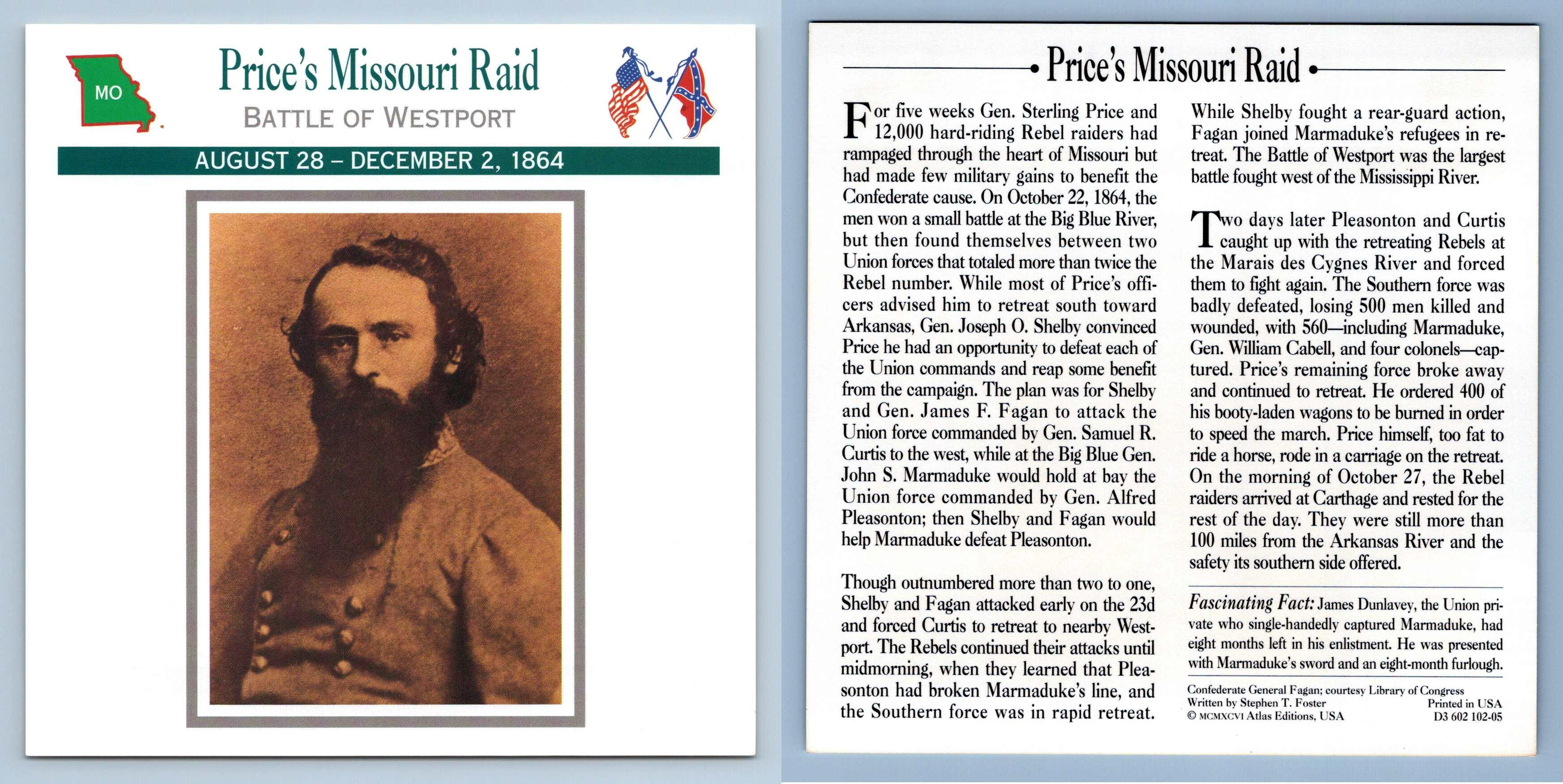 Battle Of Westport Price's Missouri Raid Battles 1864 Atlas Ed