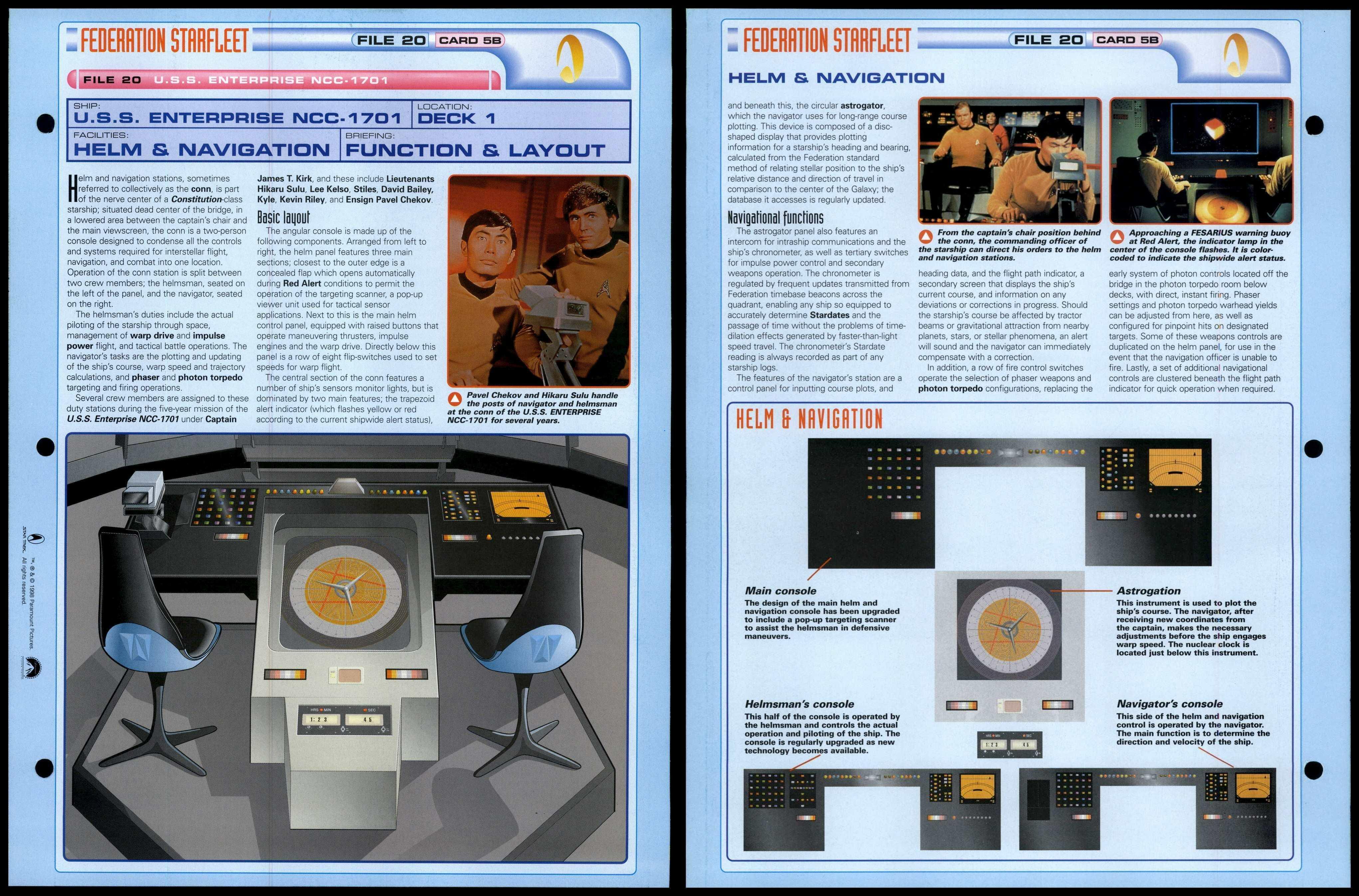 Helm Navigation Uss Enterprise Ncc Star Trek Fact File Page