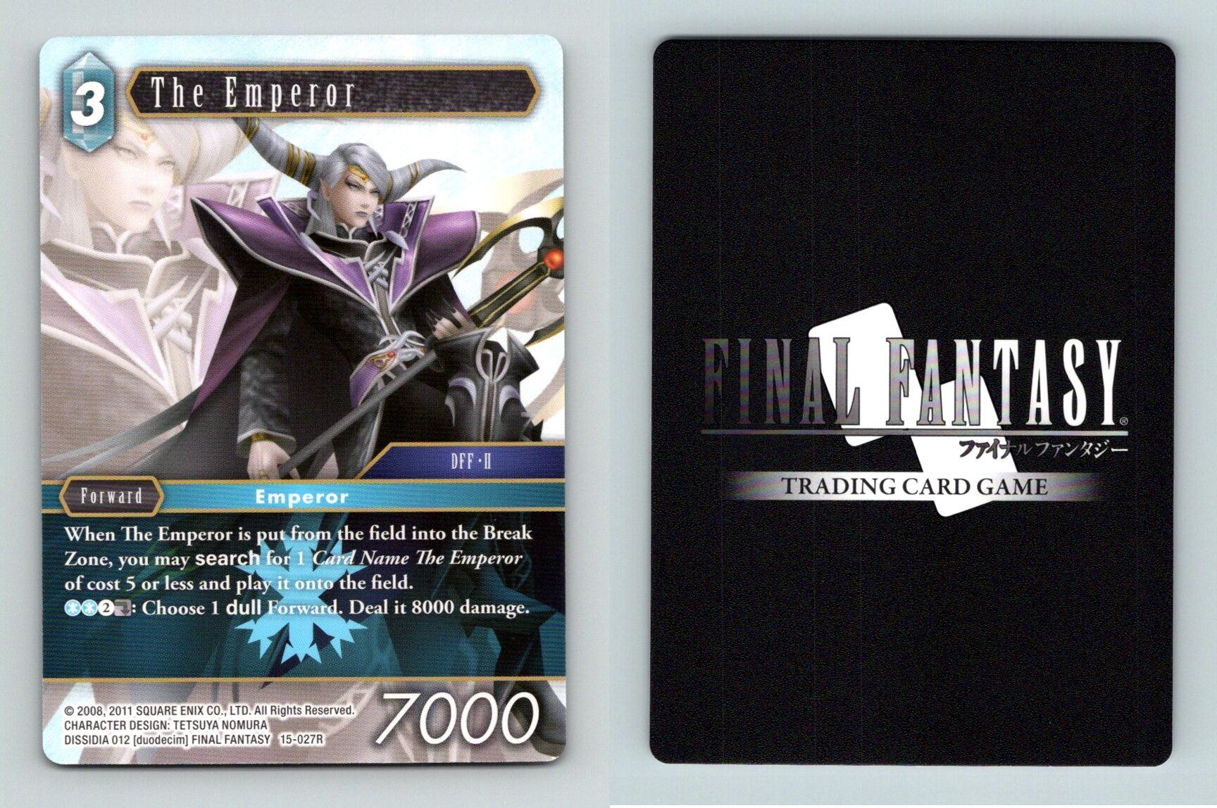 The Emperor 15 027R Final Fantasy Opus XV Crystal Dominion Rare TCG Card