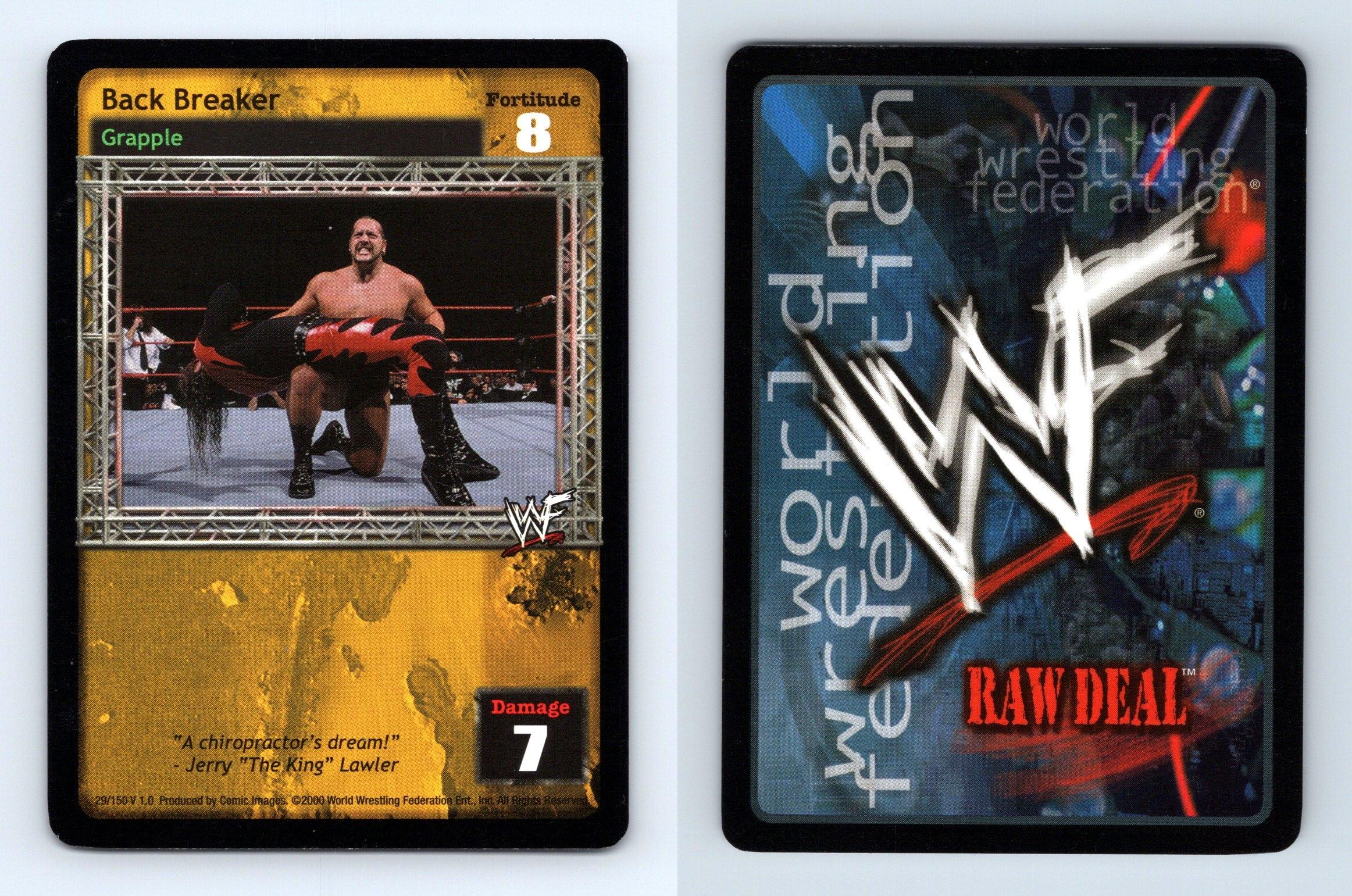 WWF CCG RAW DEAL v2.0 wrestling trading cards choose your card 