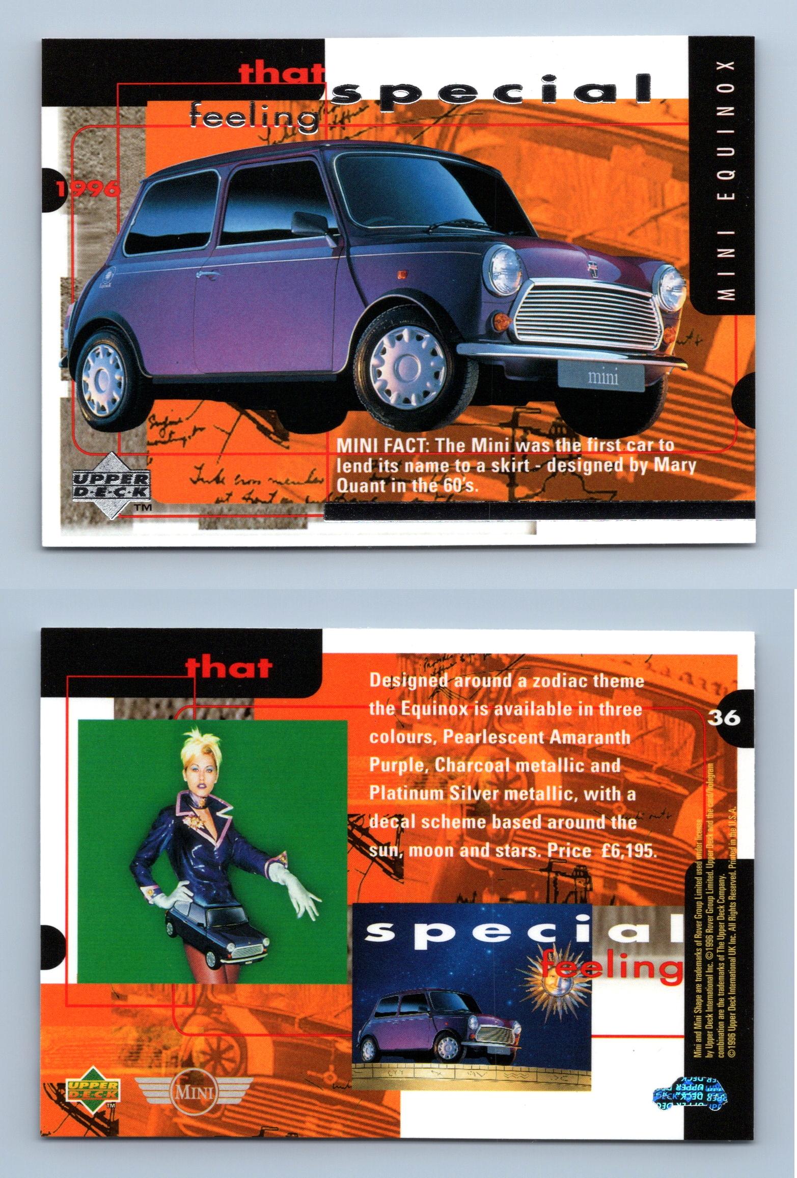 Mini Equinox Fact Card #36 Mini Collection 1996 Upper Deck Trade Card C1457 