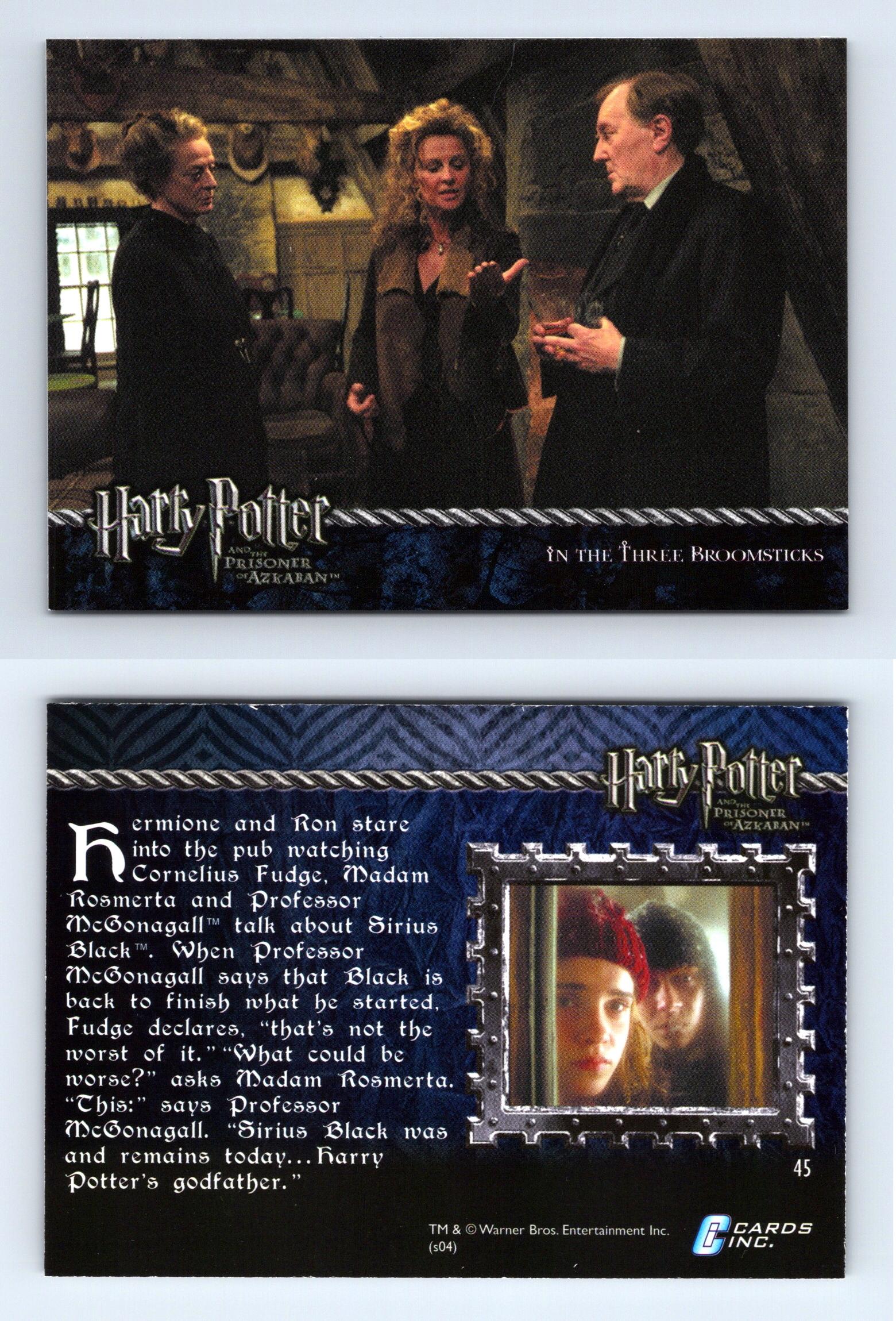 In Three Broomsticks #45 Harry Potter & Prisoner Of Azkaban 2004 Cards Inc Card