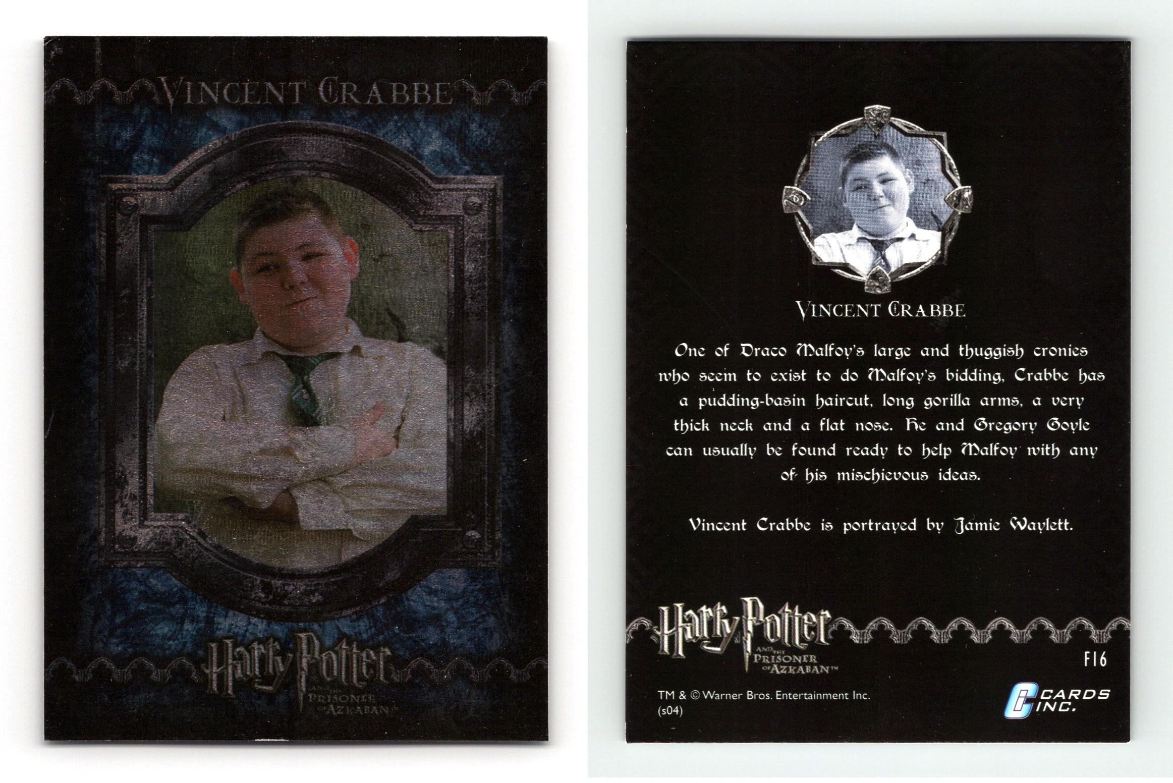 Vincent Crabbe Foil Card F16 Harry Potter and the Prisoner of Azkaban